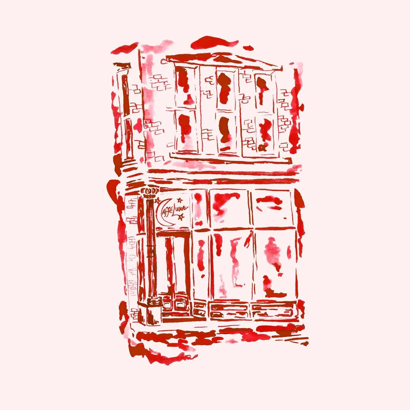 Sketchy illustrations fit for a June dinner party celebration