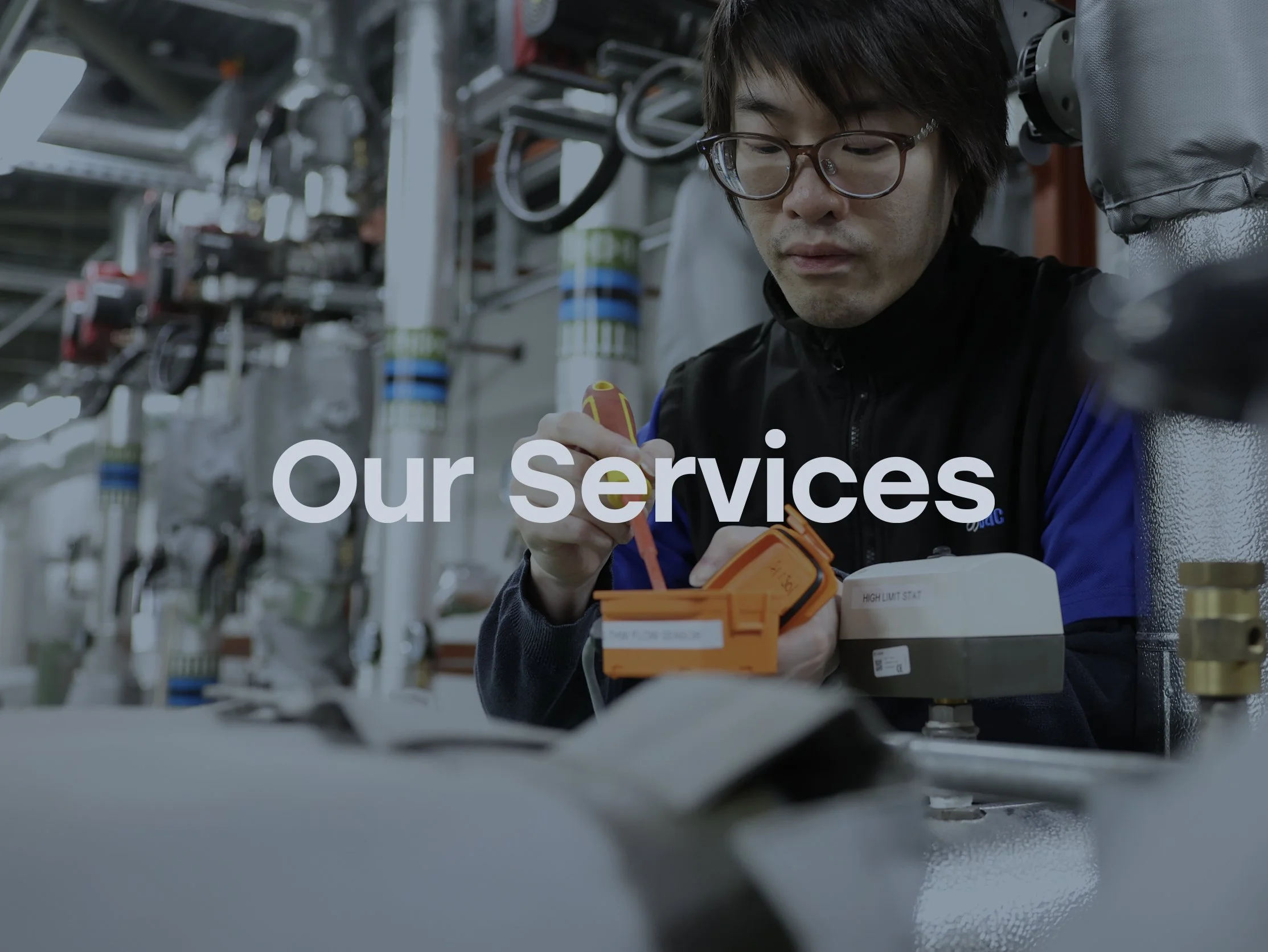 BAC team member working on hardware