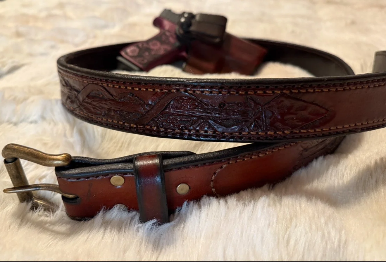 Leather Belt and Holster
