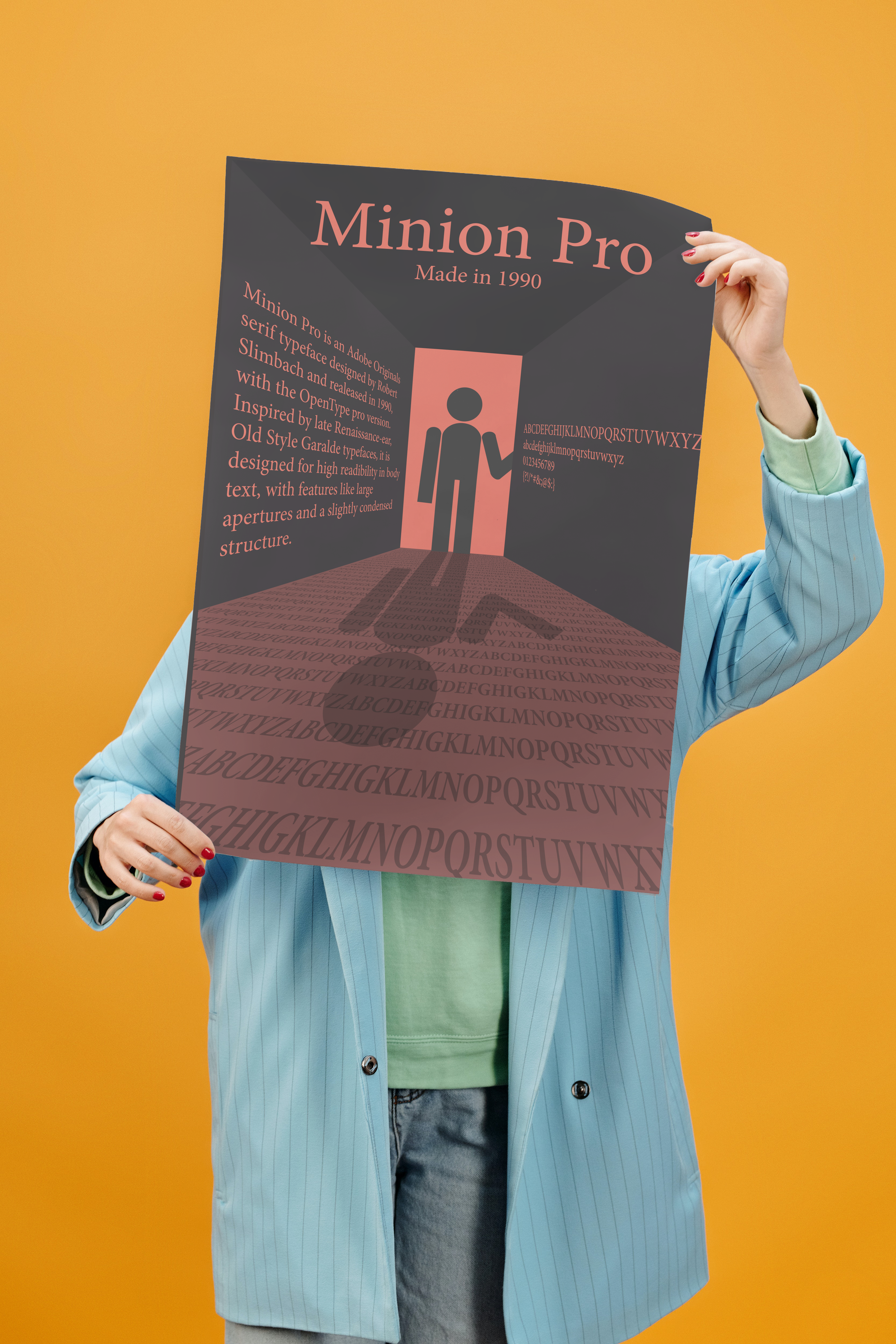 Typeface poster, project 1, mockup