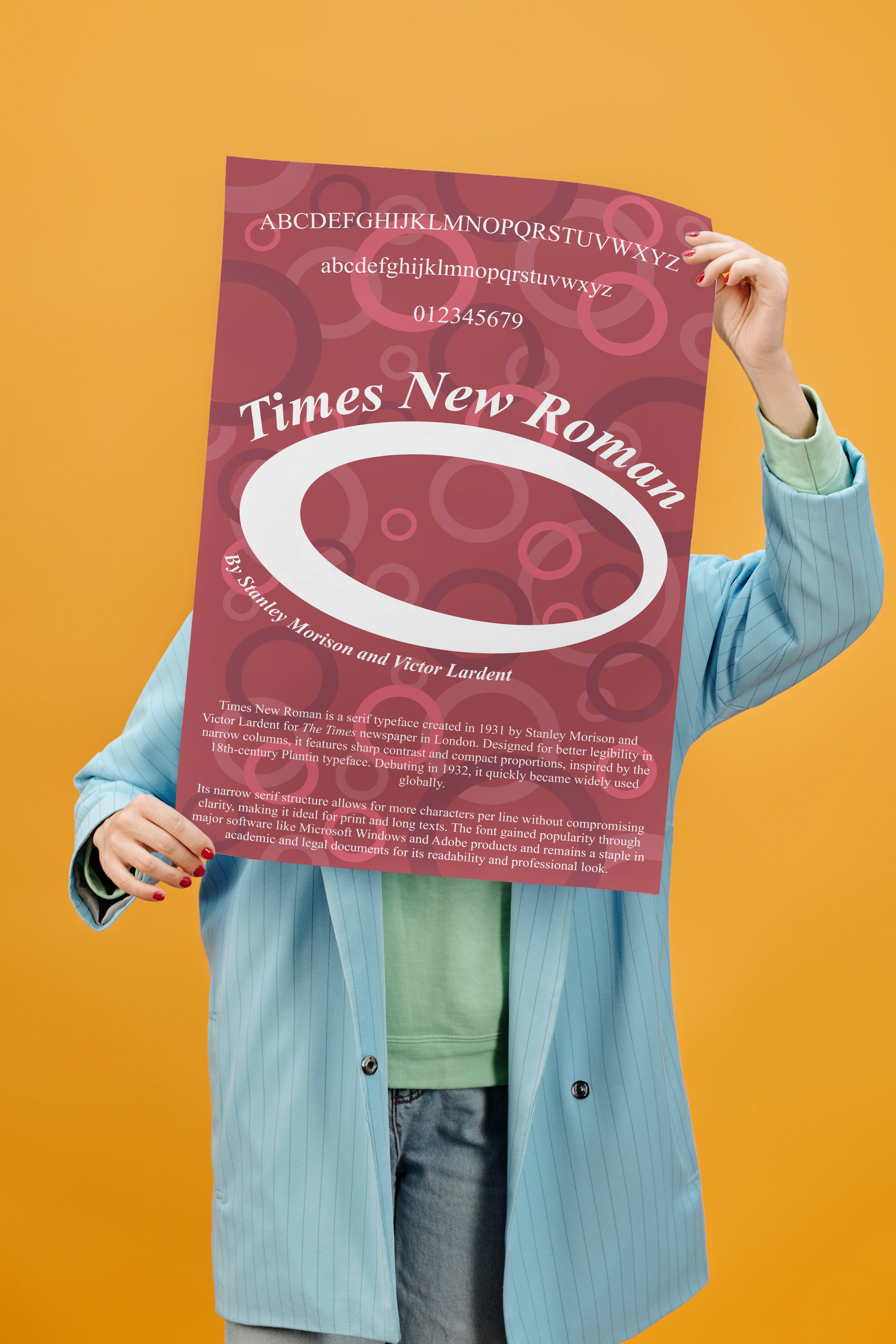 Typeface poster, project 1, mockup