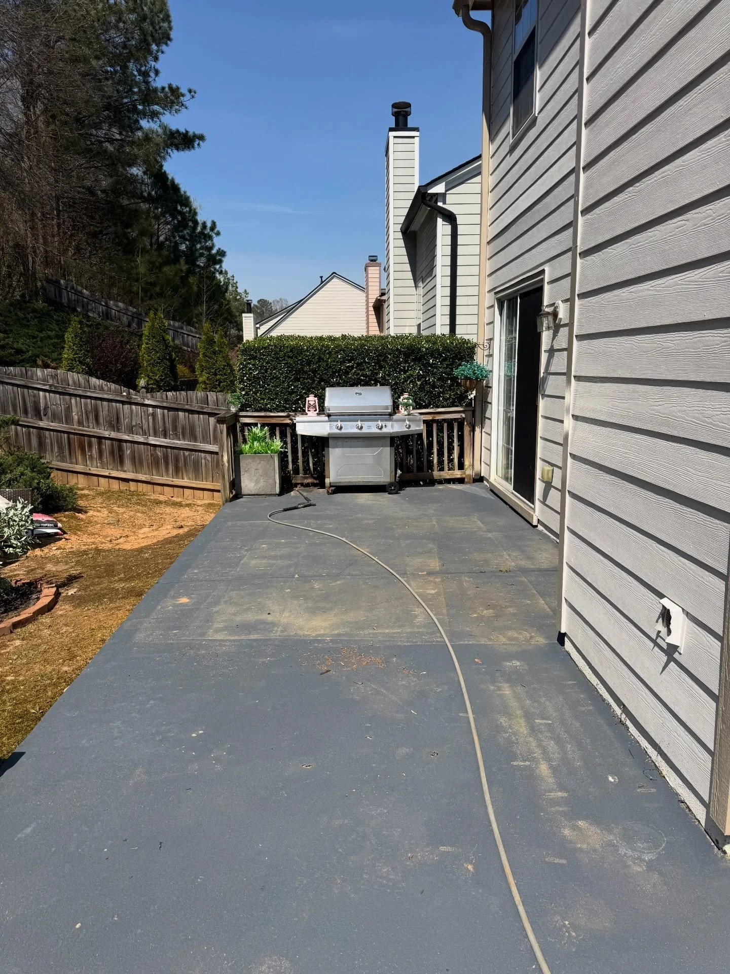 Two different jobs , two different cleans
Soft wash and pressure