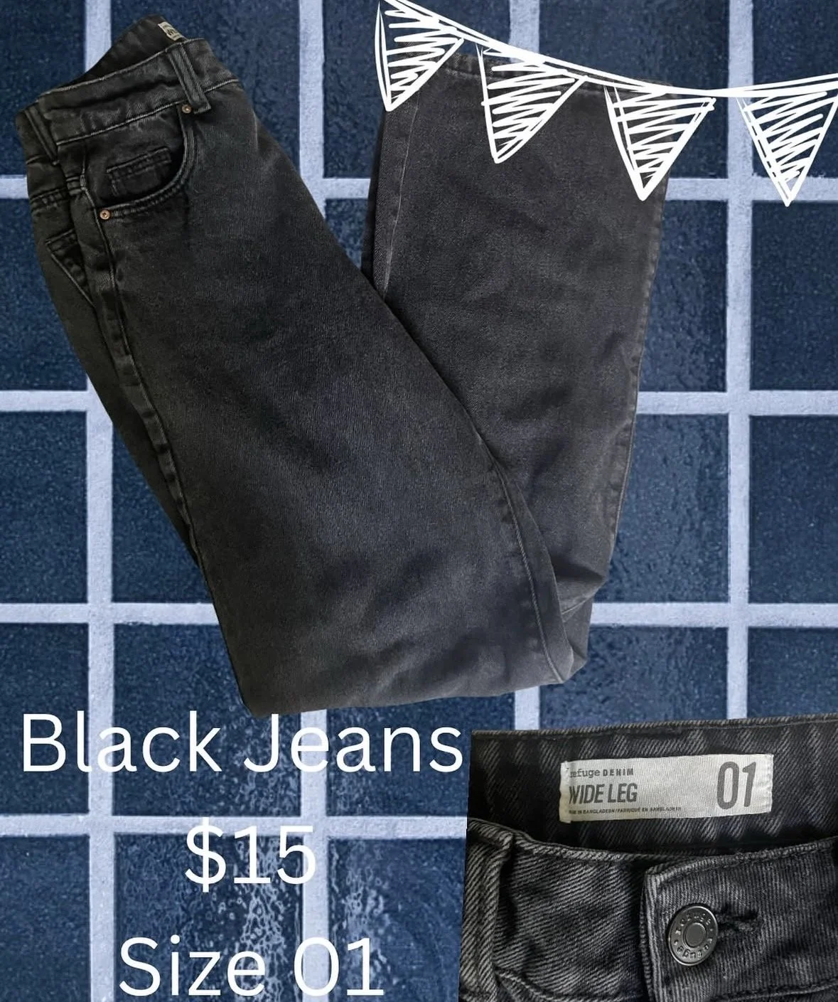 Black Wide Leg Jeans