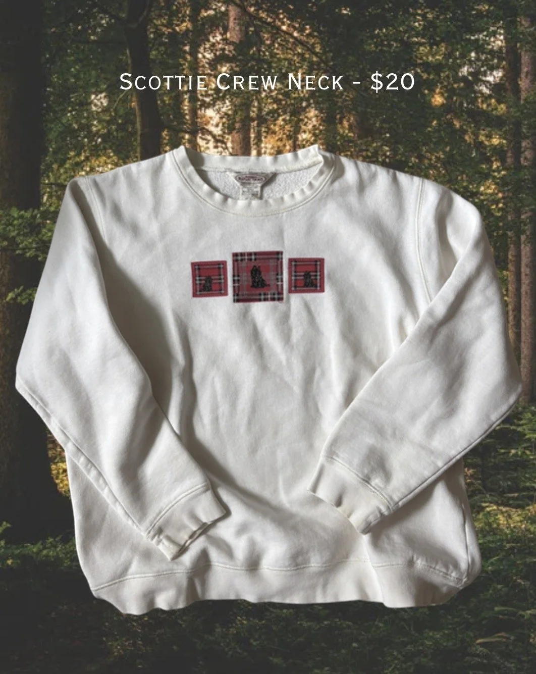 White Graphic Crew Neck