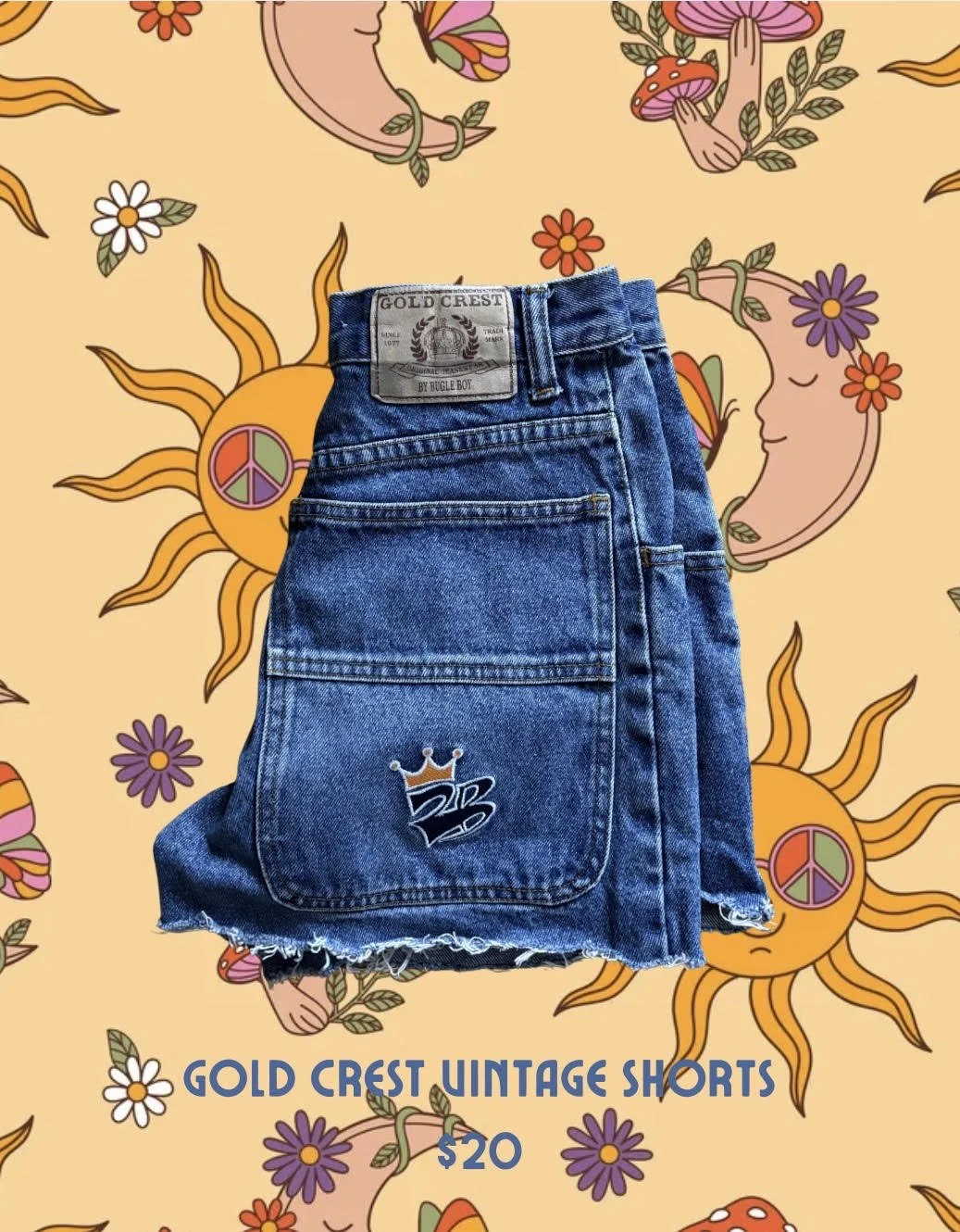 Vintage Gold Crest Shorts