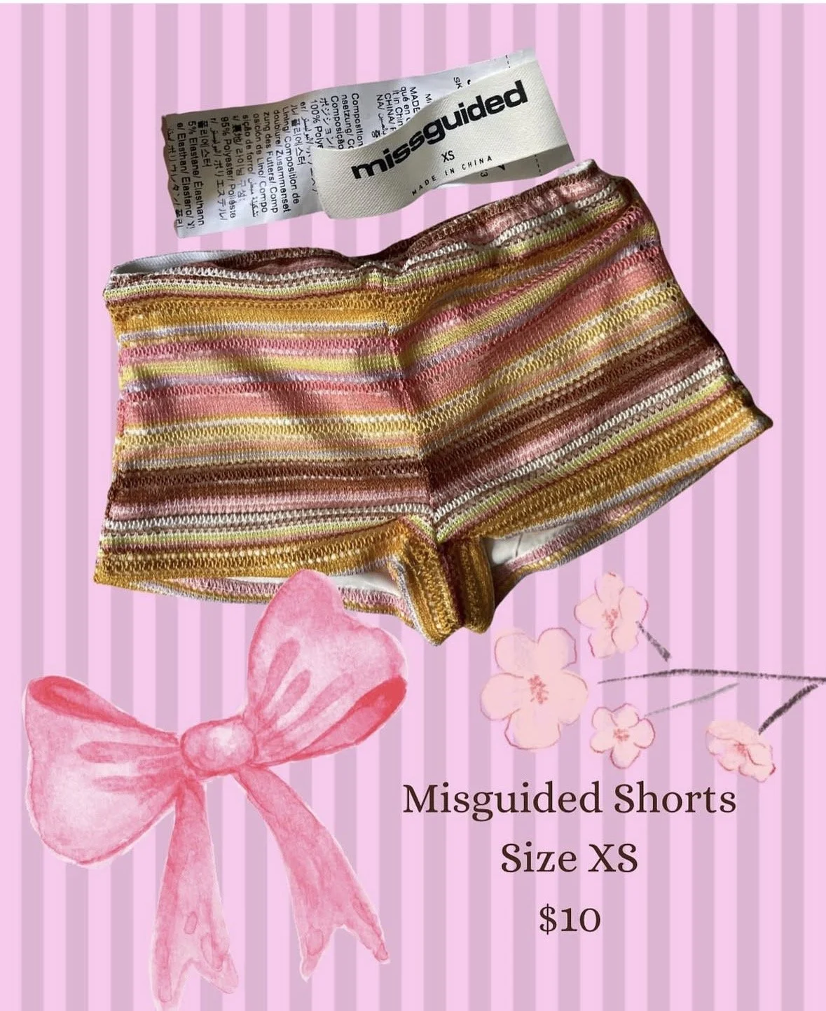 Striped Misguided Shorts