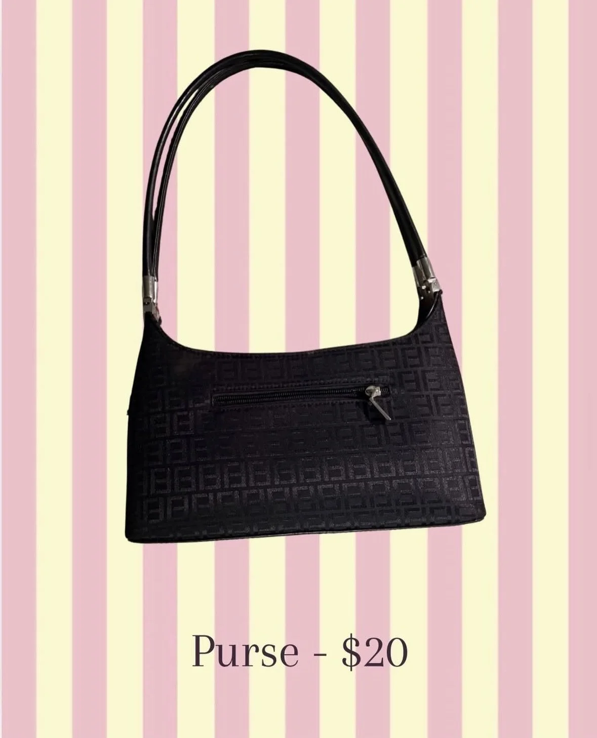 Black Patterned Purse