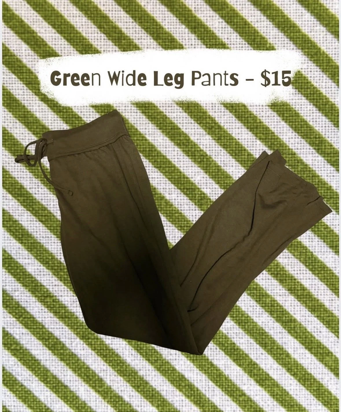 Green Wide Leg Pants