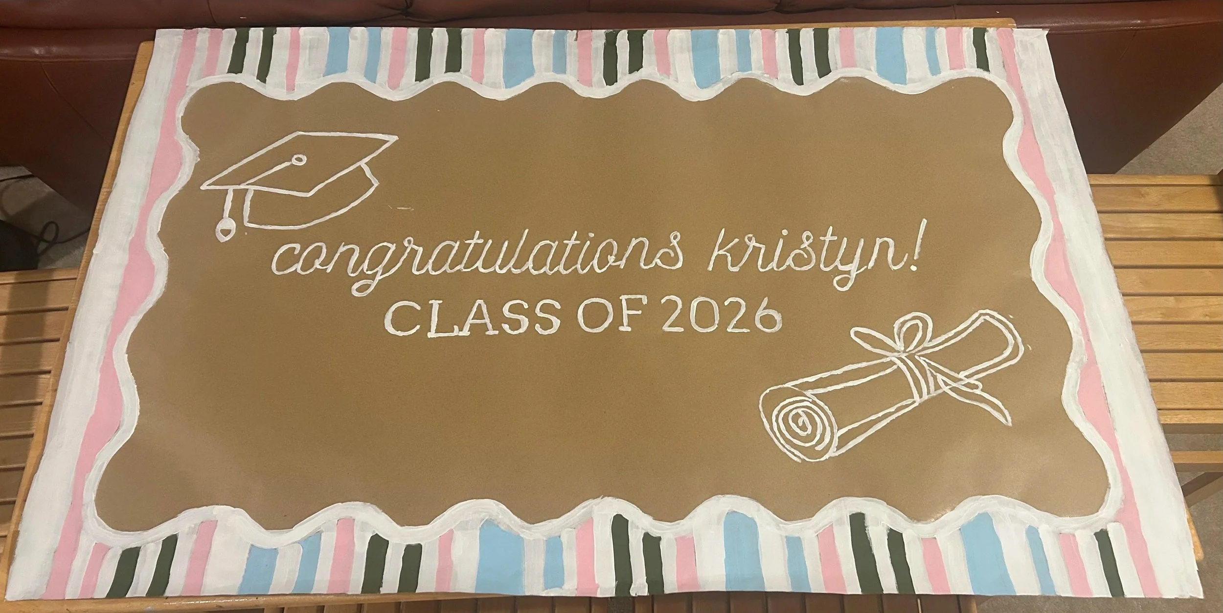 graduation banner for kristyn 