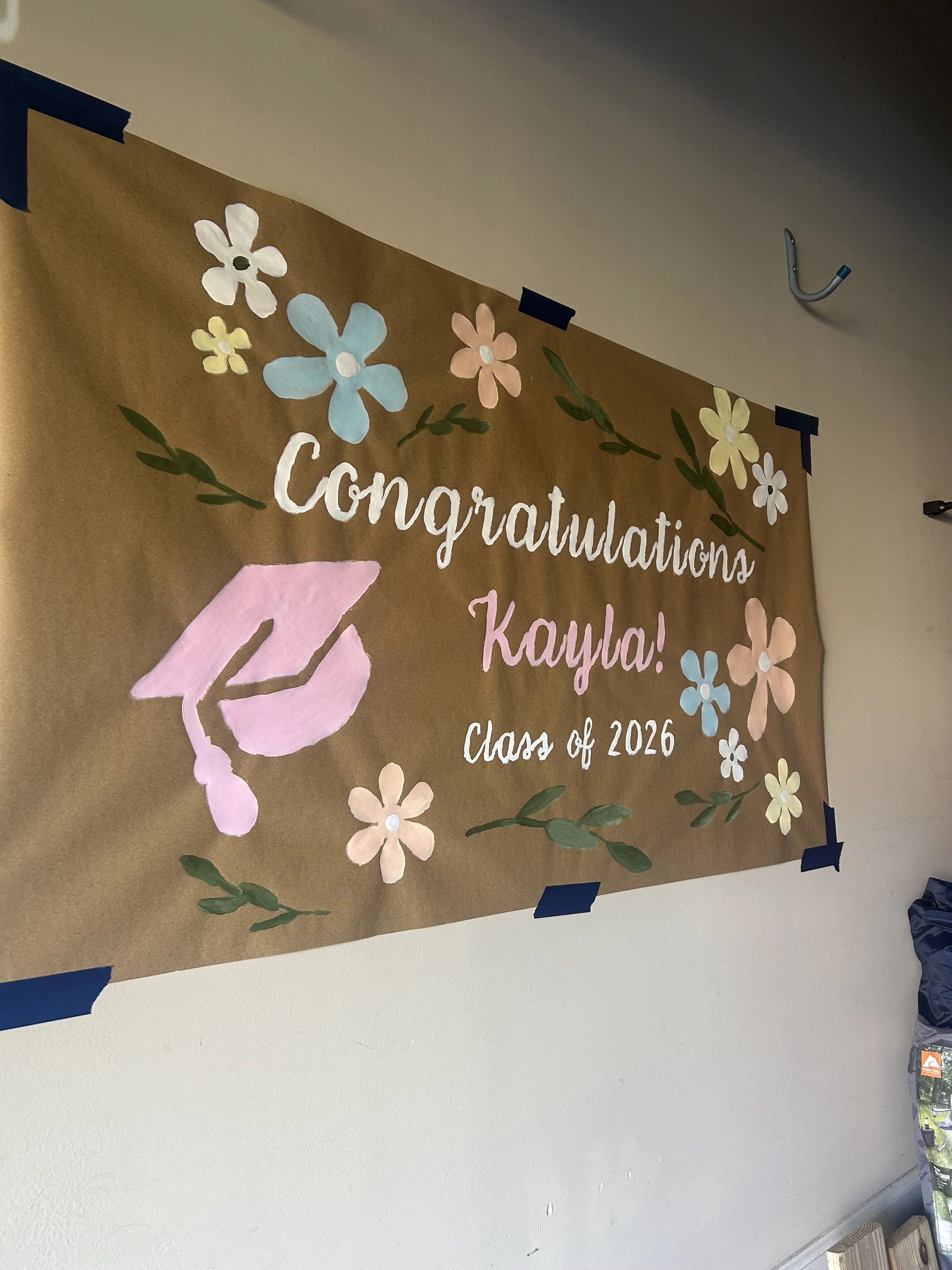 graduation banner for kayla 