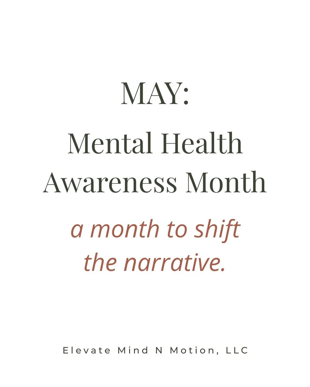 This May, we are leaning into the complexities of high-functioning mental health.

At Elevate Mind n Motion, we believe that true wellness requires more than just &lsquo;keeping up&rsquo;&mdash;it requires intentional motion and mindful rest. As a pr