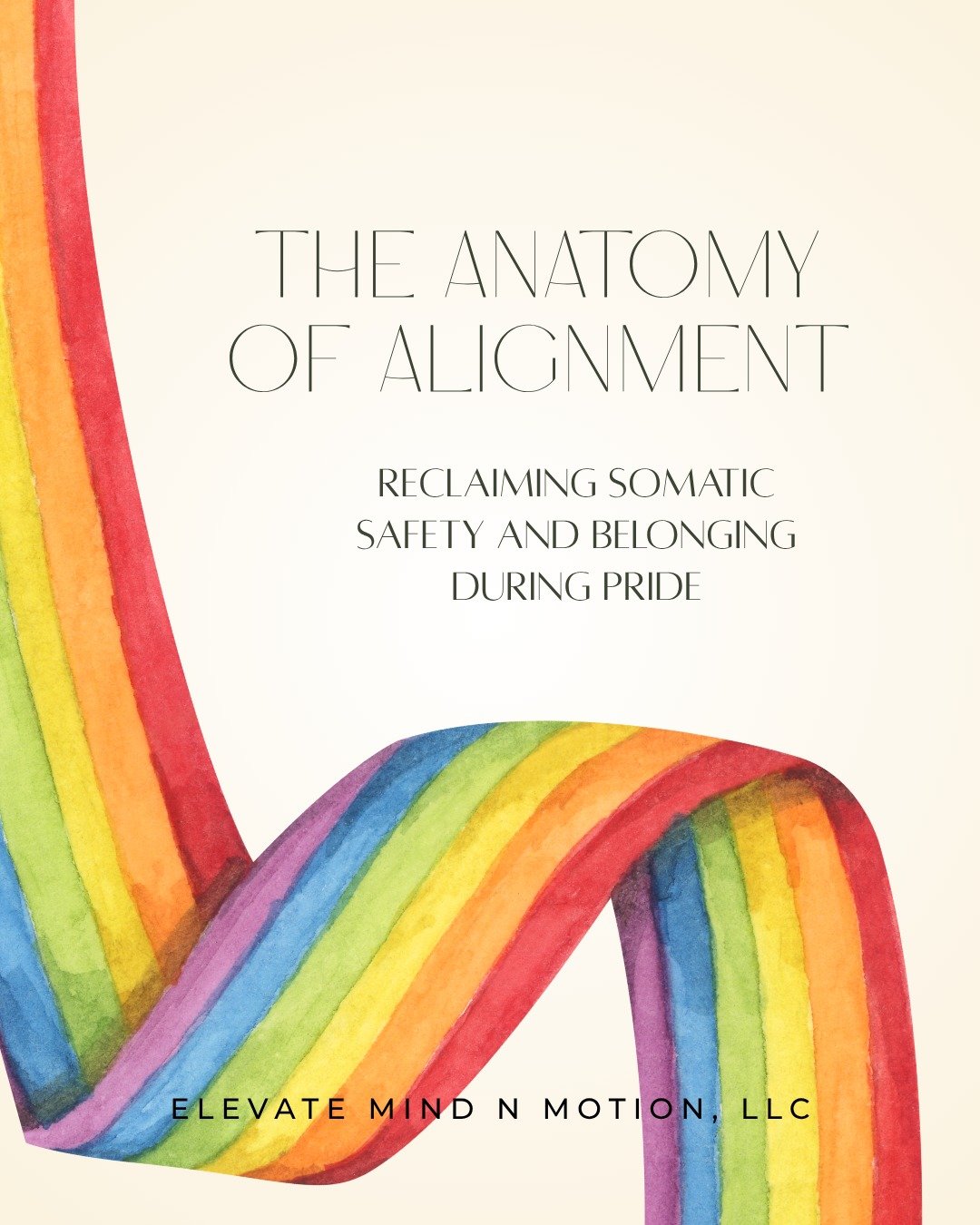 The Anatomy of Alignment: Reclaiming Somatic Safety during Pride 🌈

Welcome back to our midweek check-in, Elevate family. ✨ Because June is Pride Month, we are pausing today to look at a concept at the intersection of mental wellness, somatic healin