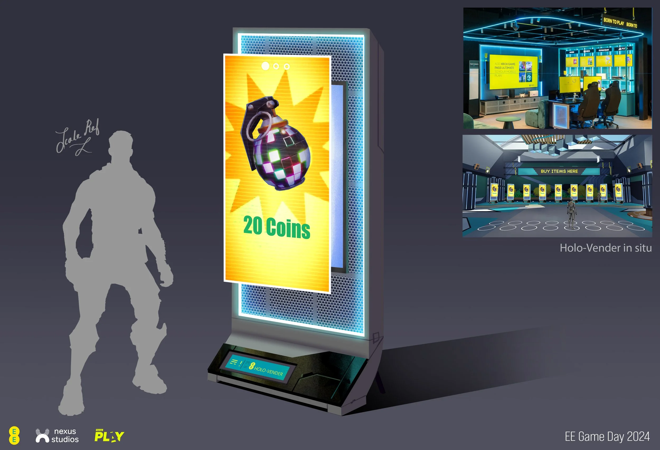 A design for the Holo-Vender in the in-game shop. 