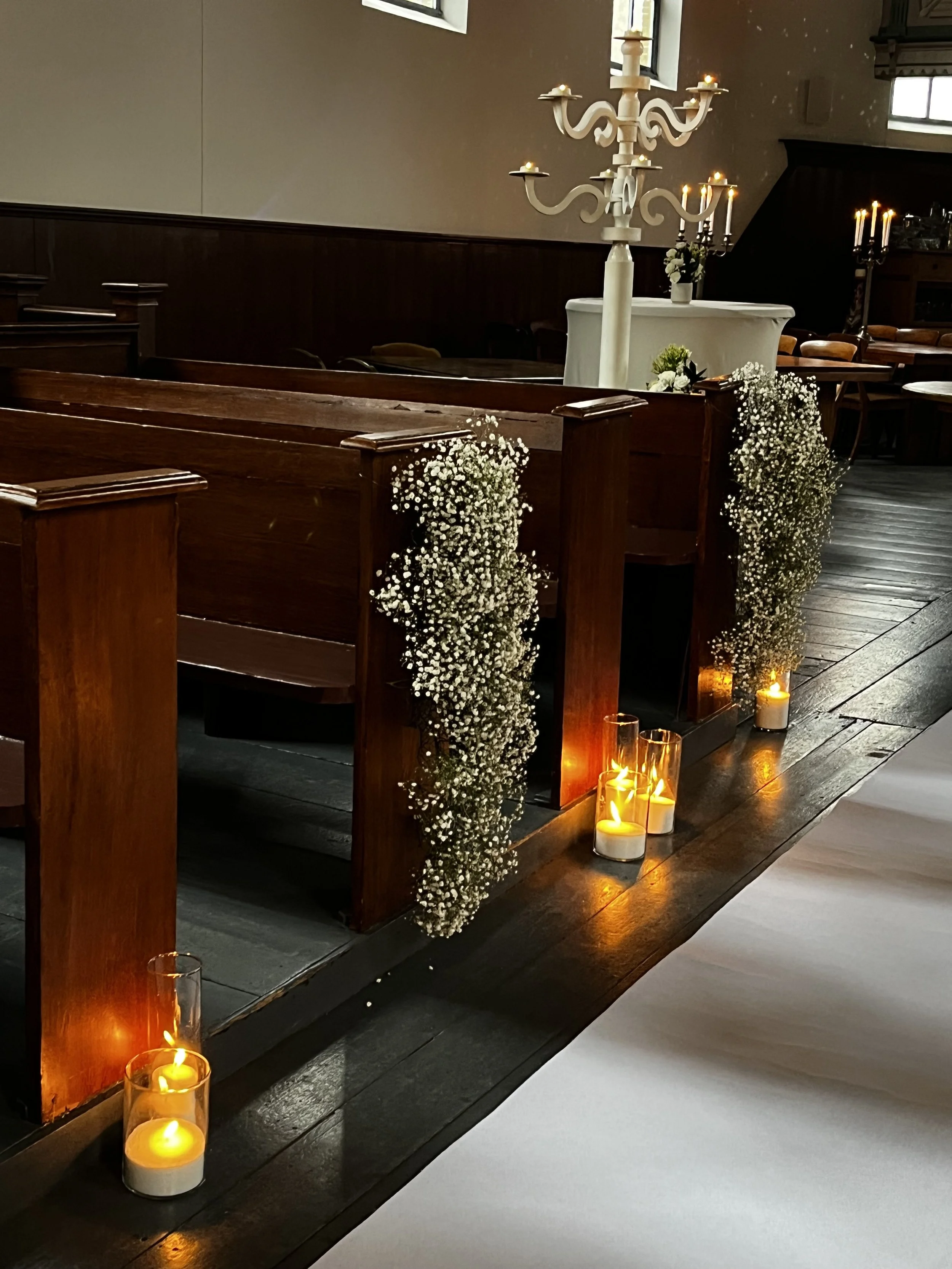 Trouwbankjes bekleden