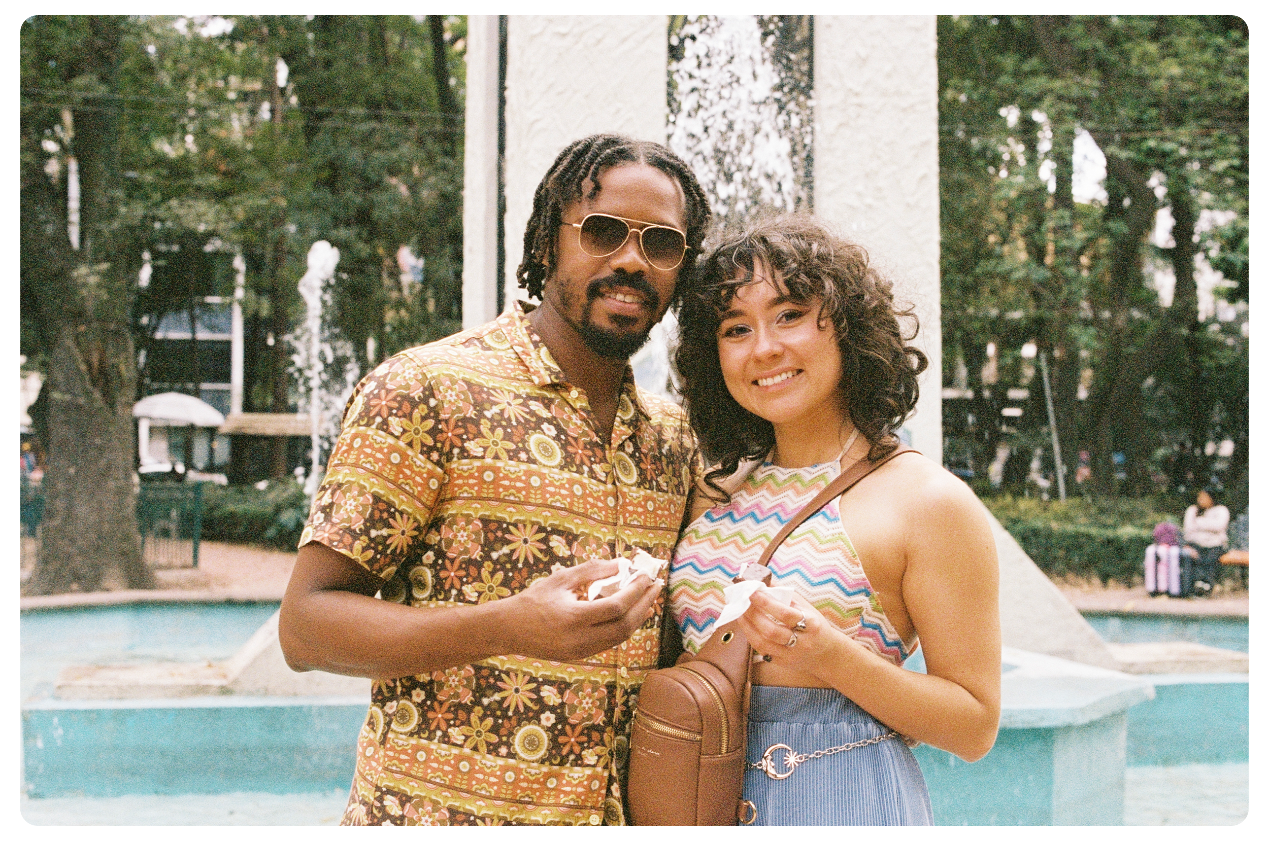 Two guests enjoy their desserts at the end of the CDMX Local Taco Tour.