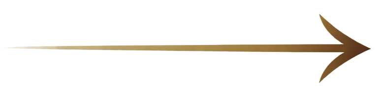 A gold-colored arrow pointing to the right, with a sleek and simple design.