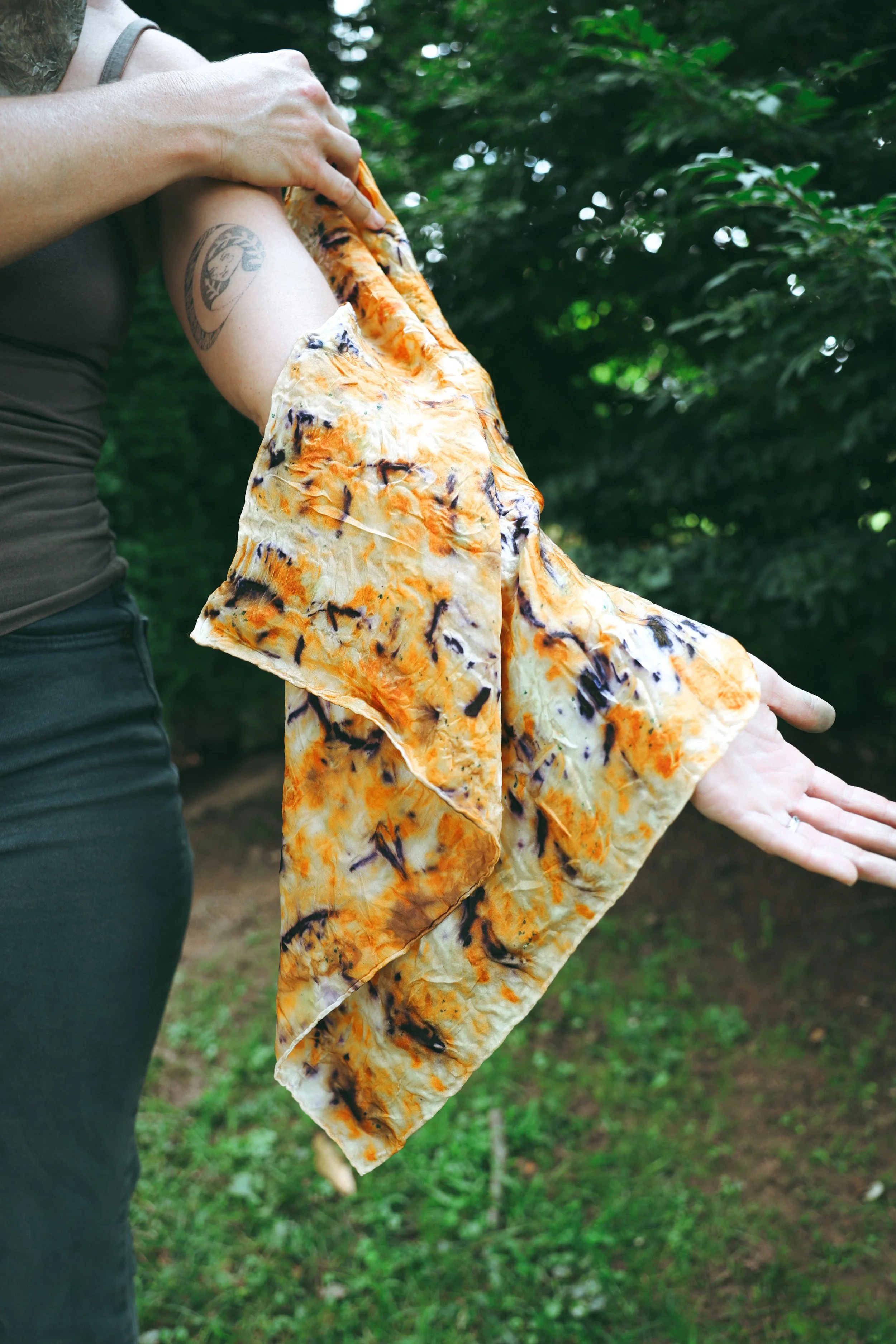 silk scarf dye workshop with springhouse farm