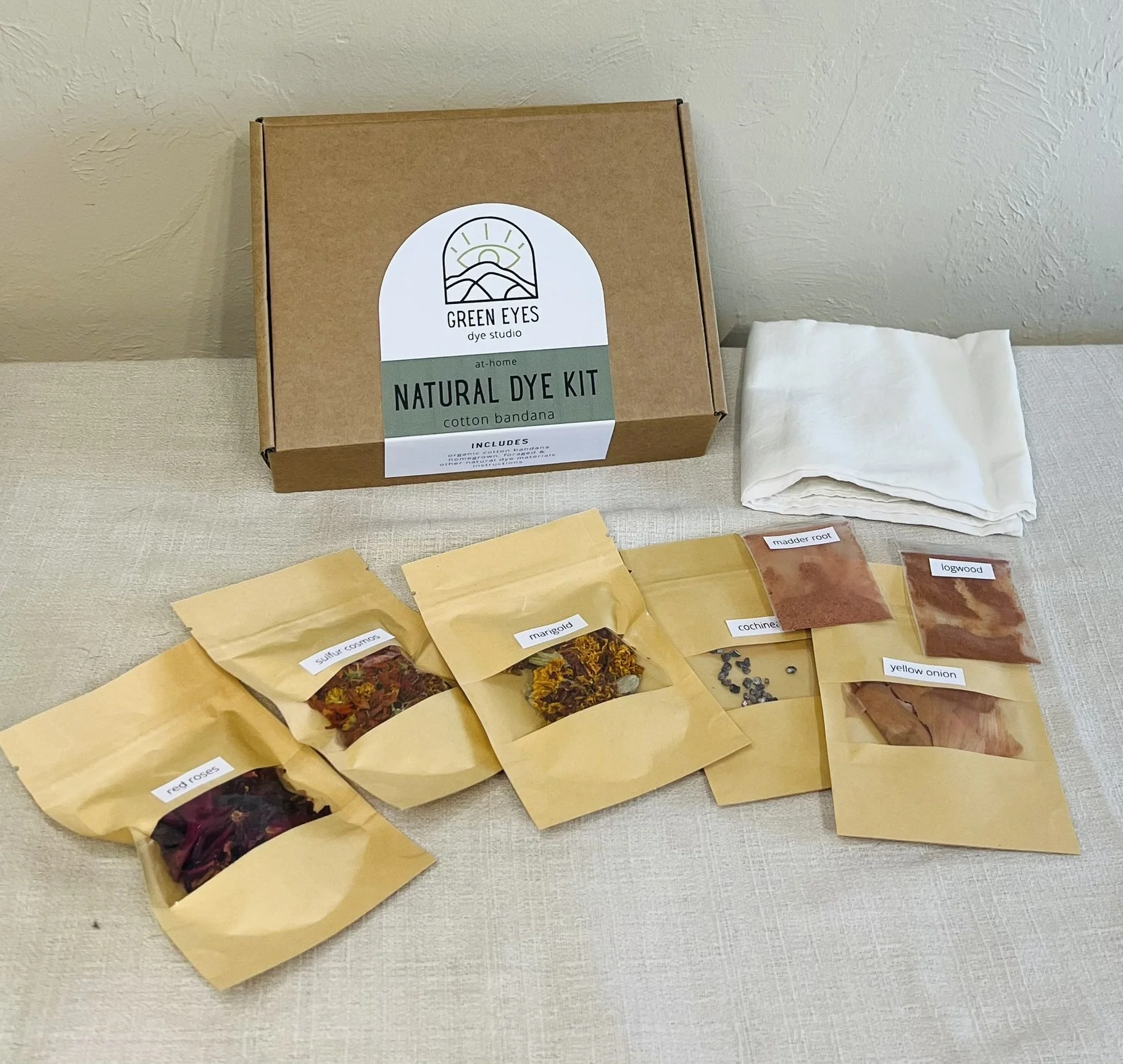 Natural Dye Kit | Organic Cotton Bandana