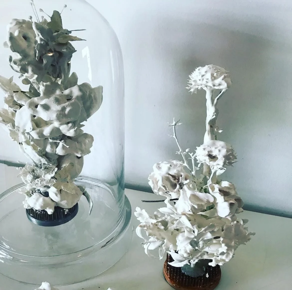 Plaster flower towers