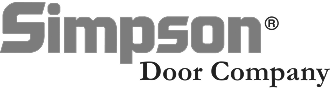 Logo of Simpson Door Company in black and gray text.