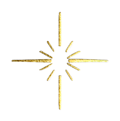 A golden starburst or sparkle pattern on a black background.