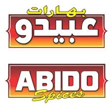 Logo with Arabic text and the words 'ABIDO Spice' in bold letters.
