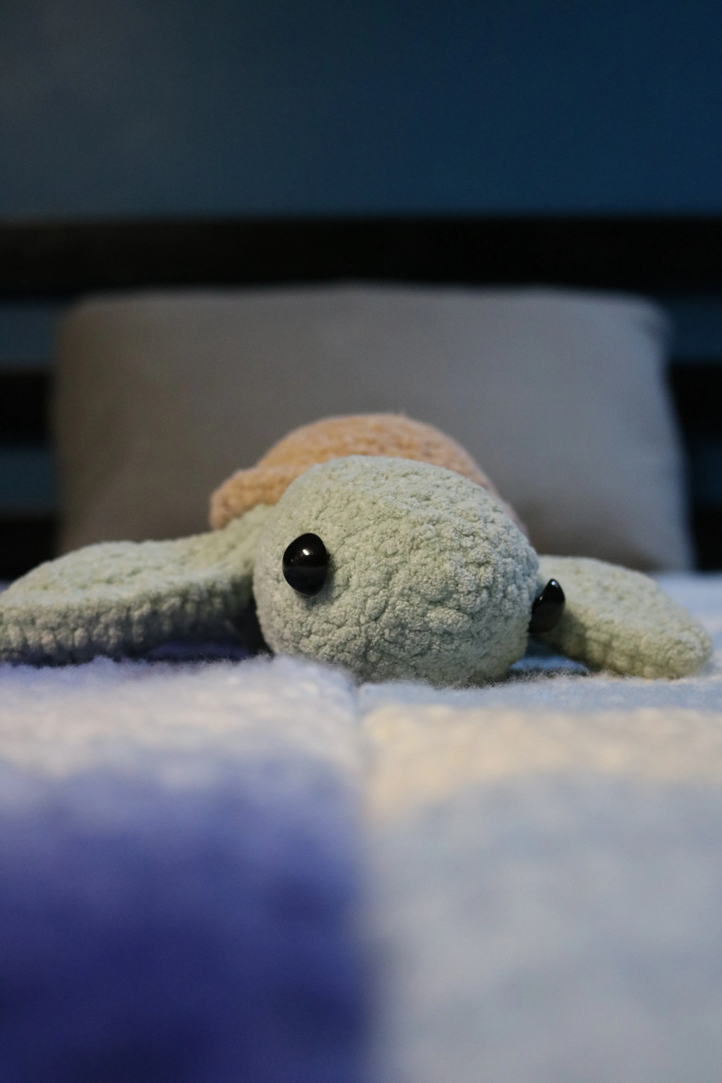 Handmade stuffed turtle