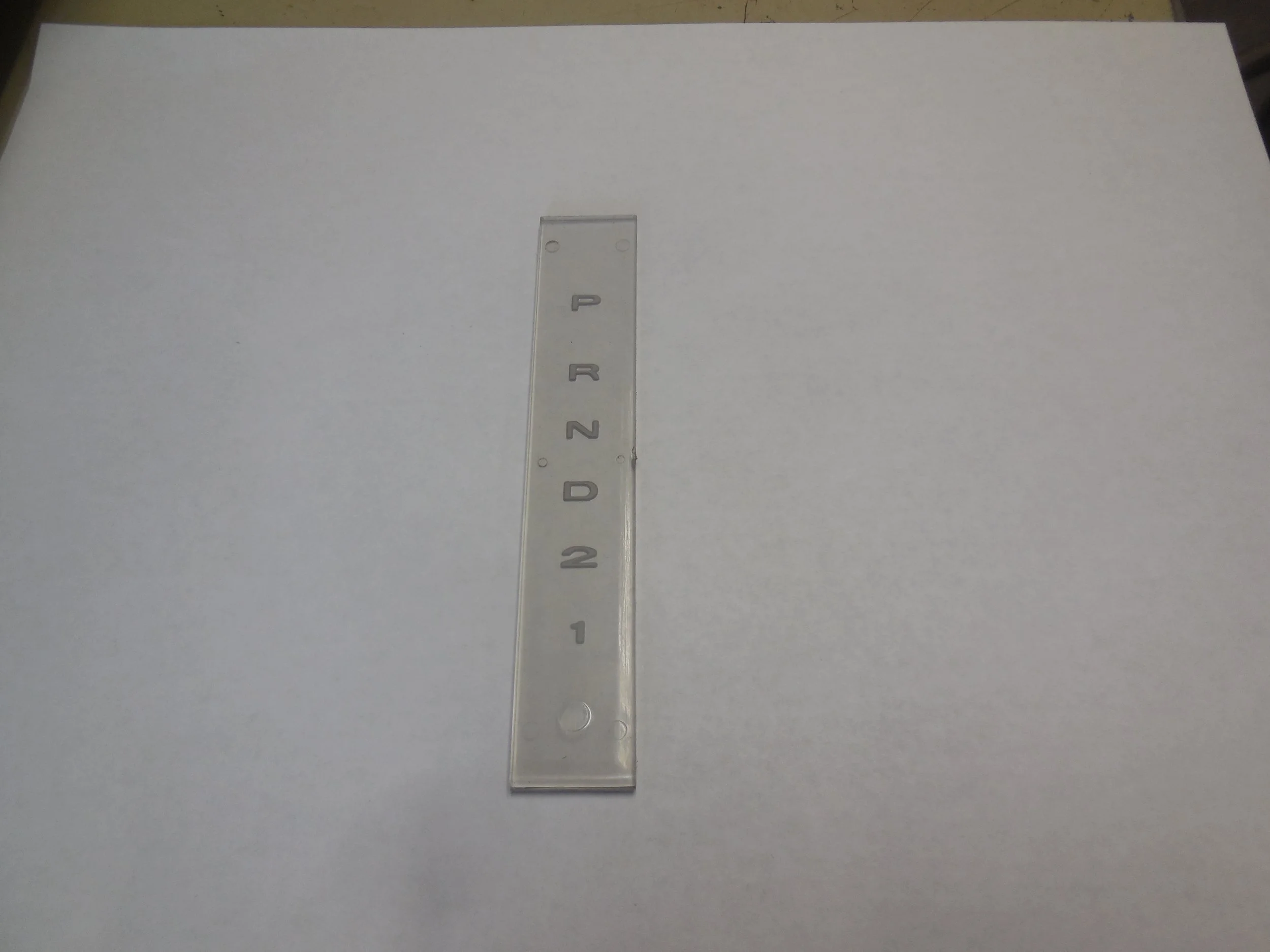 1966-1967 Fairlane Cyclone Comet Console Shifter Lettering Lens "D-2-1"