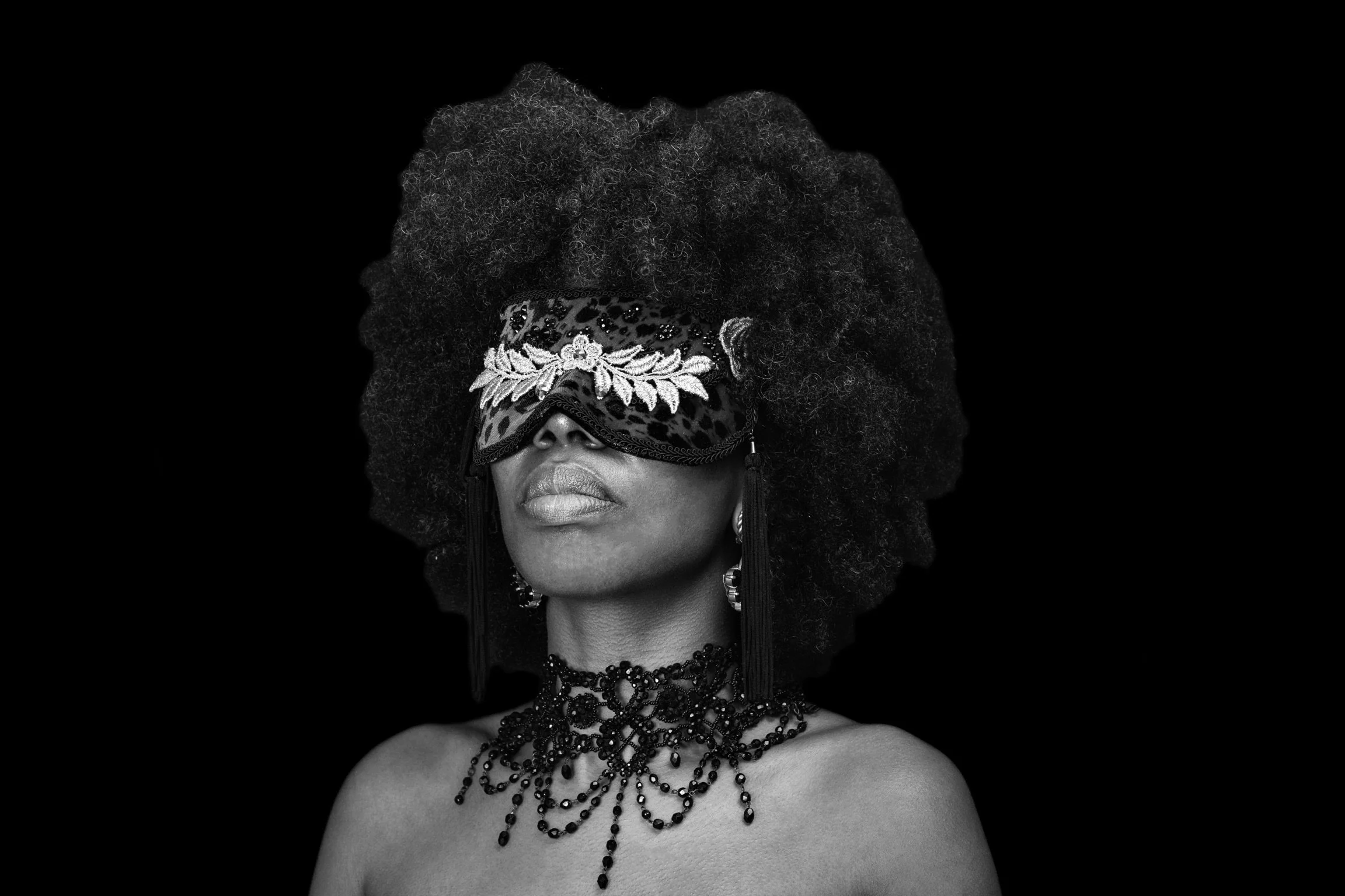 Portrait session with woman with Afro by G’Safe Exposure Greenwich, London