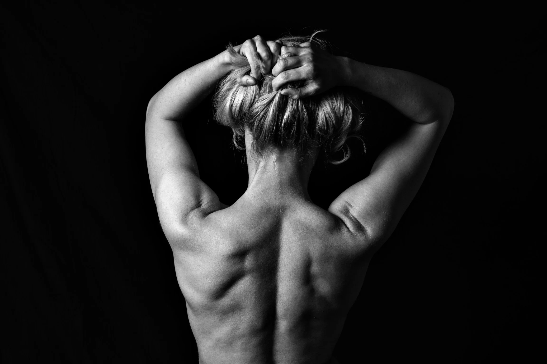 Portrait session with woman with muscles by G’Safe Exposure Greenwich, London