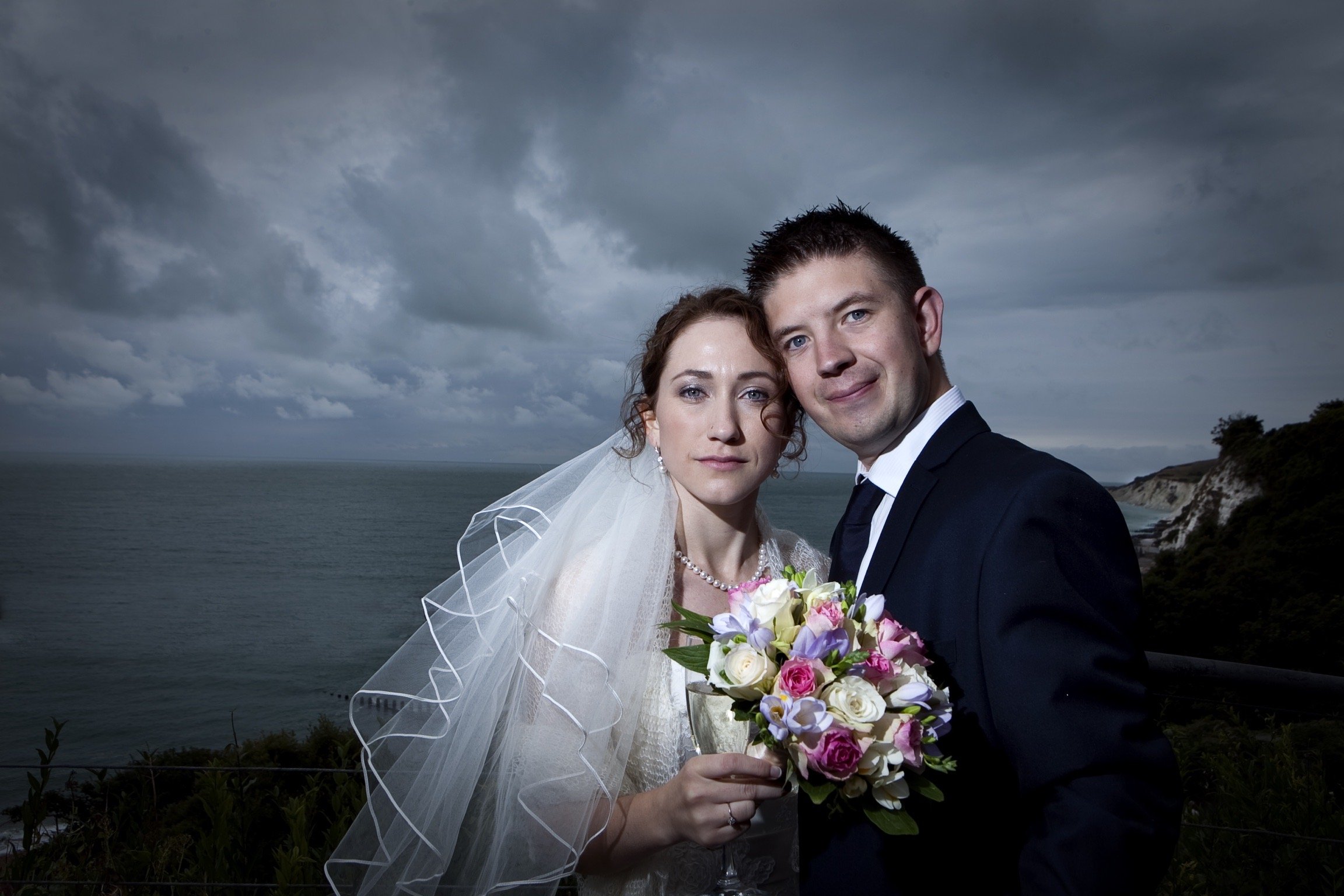 Black and white Wedding image of couple in London by G’Safe Exposure Greenwich London