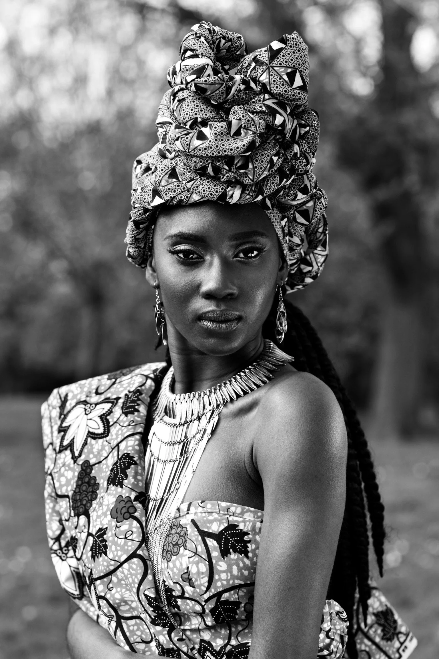 Portrait session with African print headwrap by G’Safe Exposure London