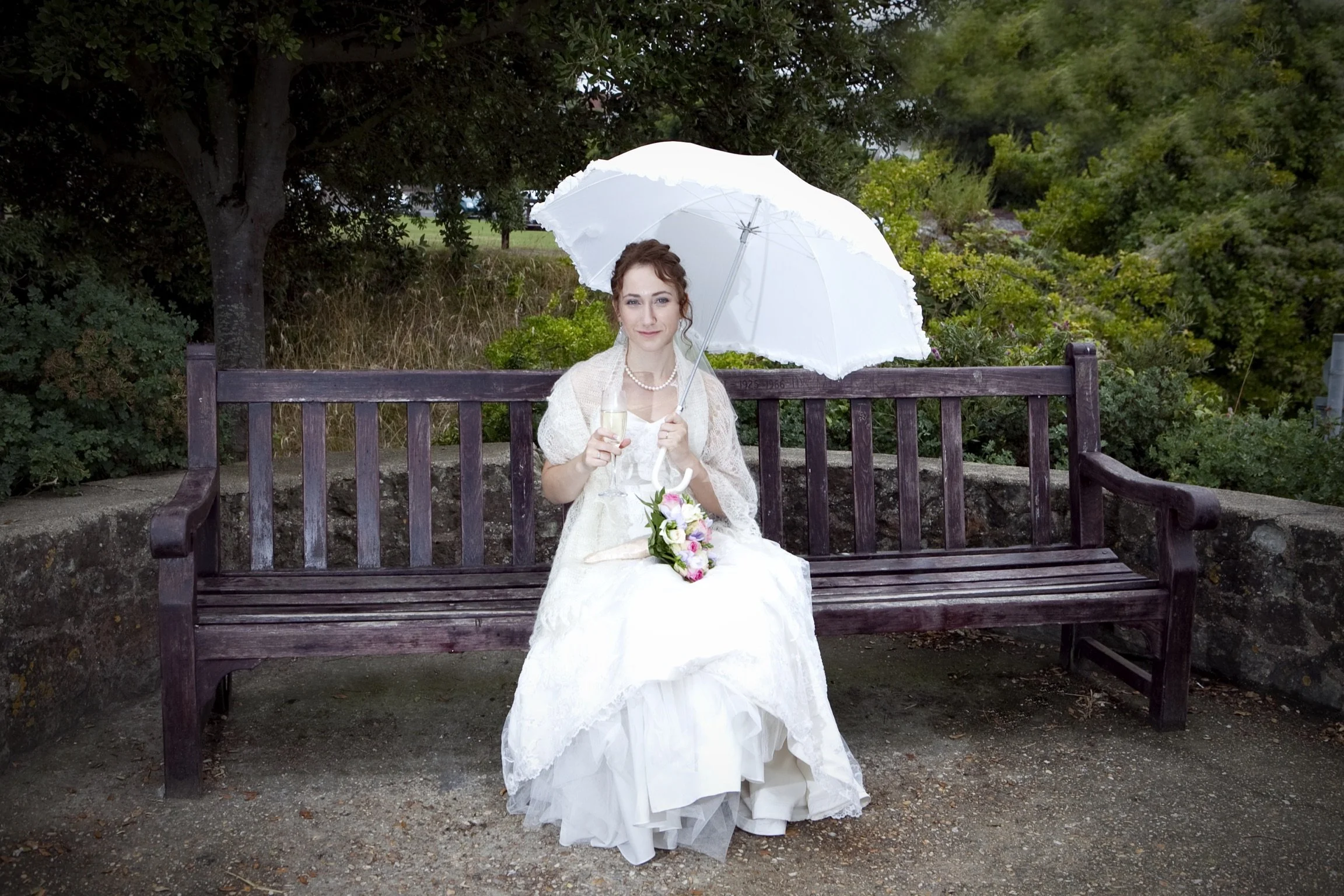 Black and white Wedding image of bride in London by G’Safe Exposure Greenwich London