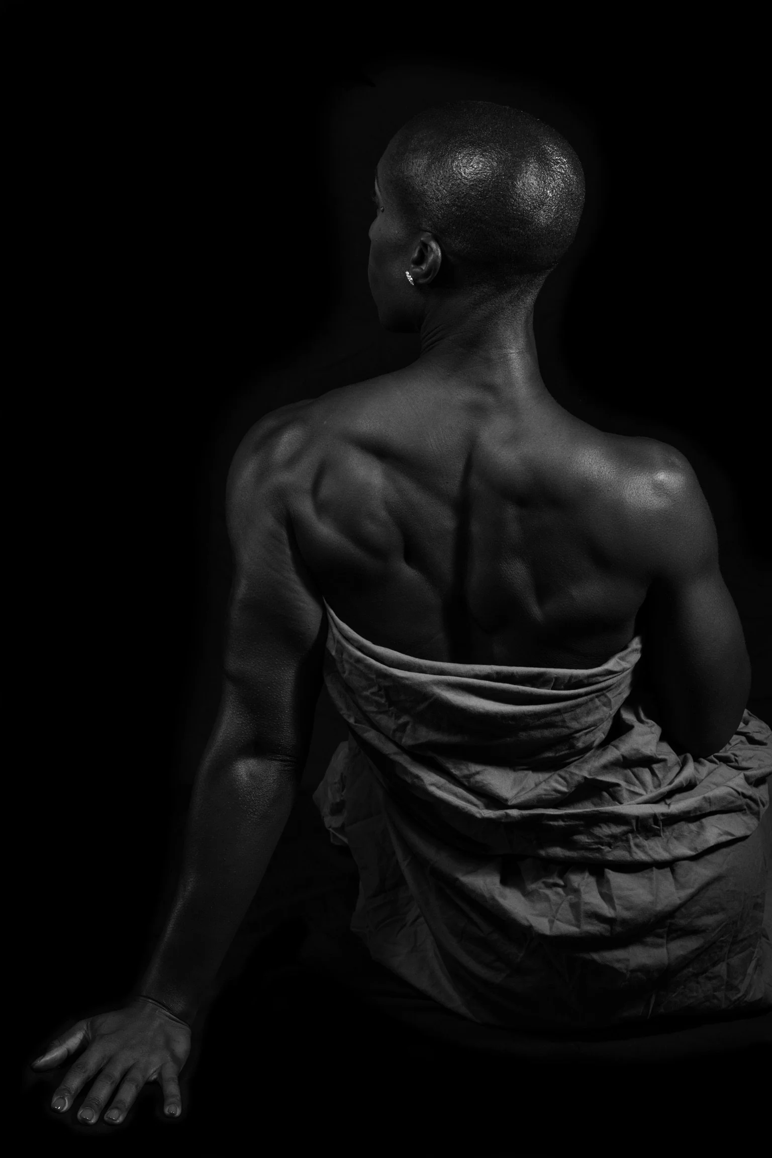 Portrait session with woman with muscles by G’Safe Exposure Greenwich, London