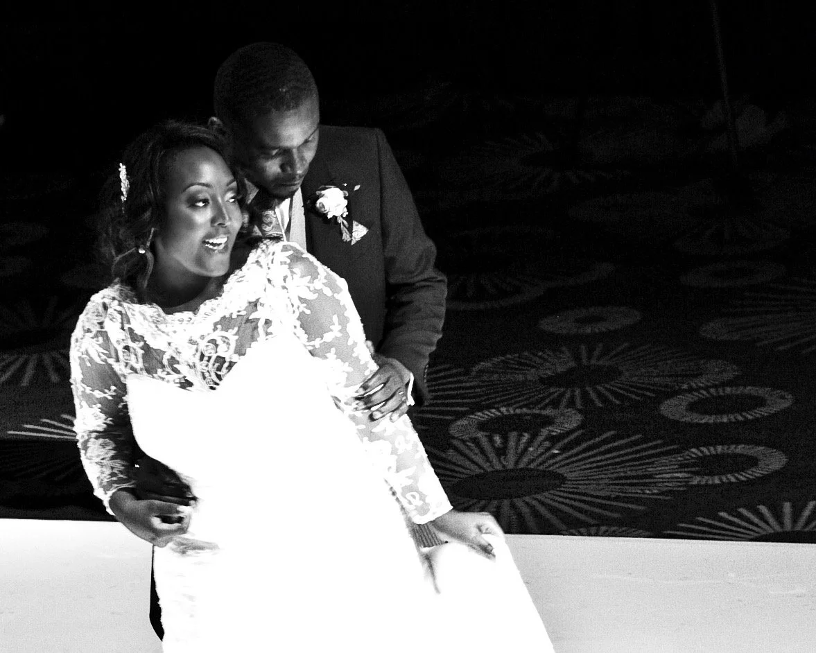 Black and white Wedding image of first dance in London by G’Safe Exposure Greenwich London