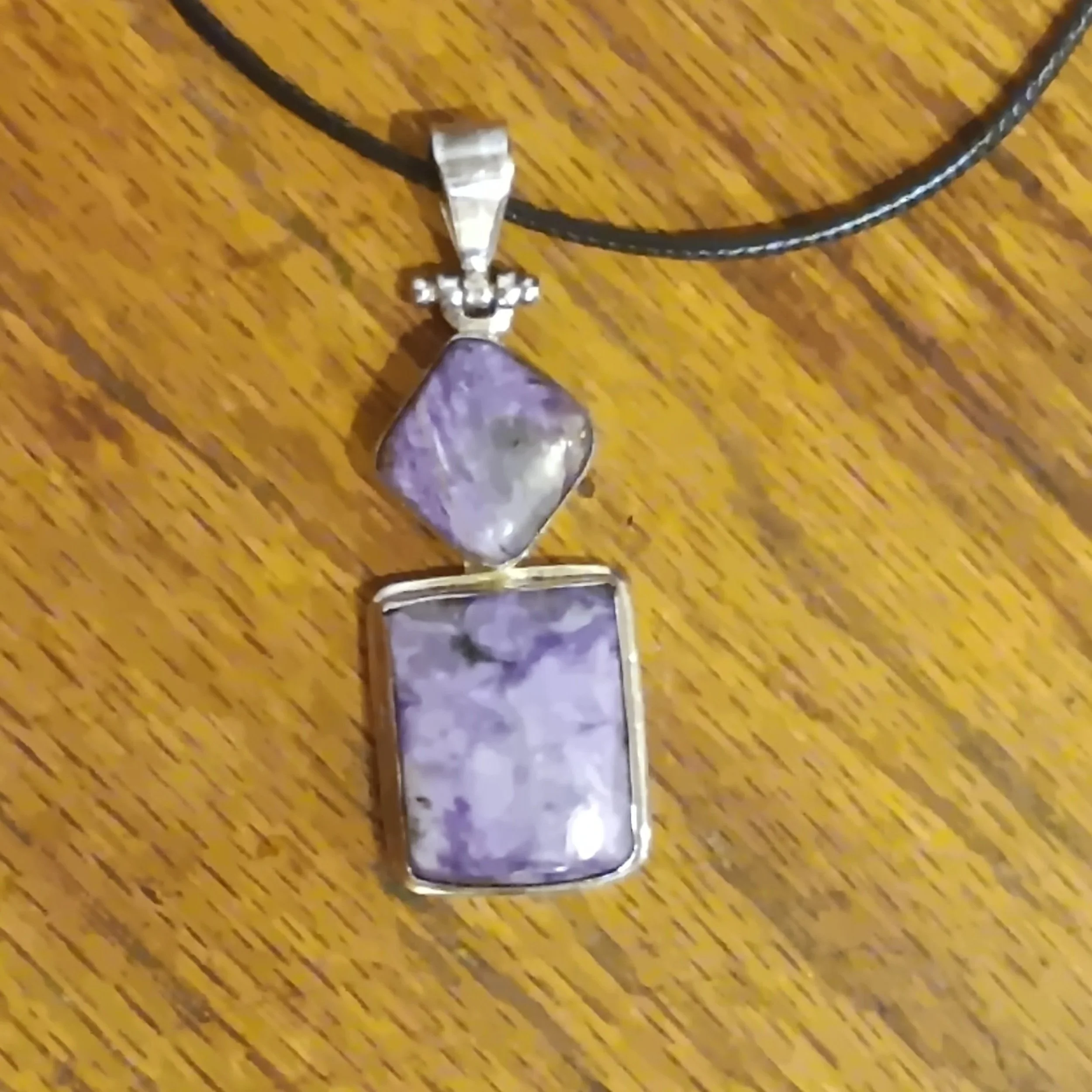 925 Sterling Silver  Mohave Purple Turquoise Pendant