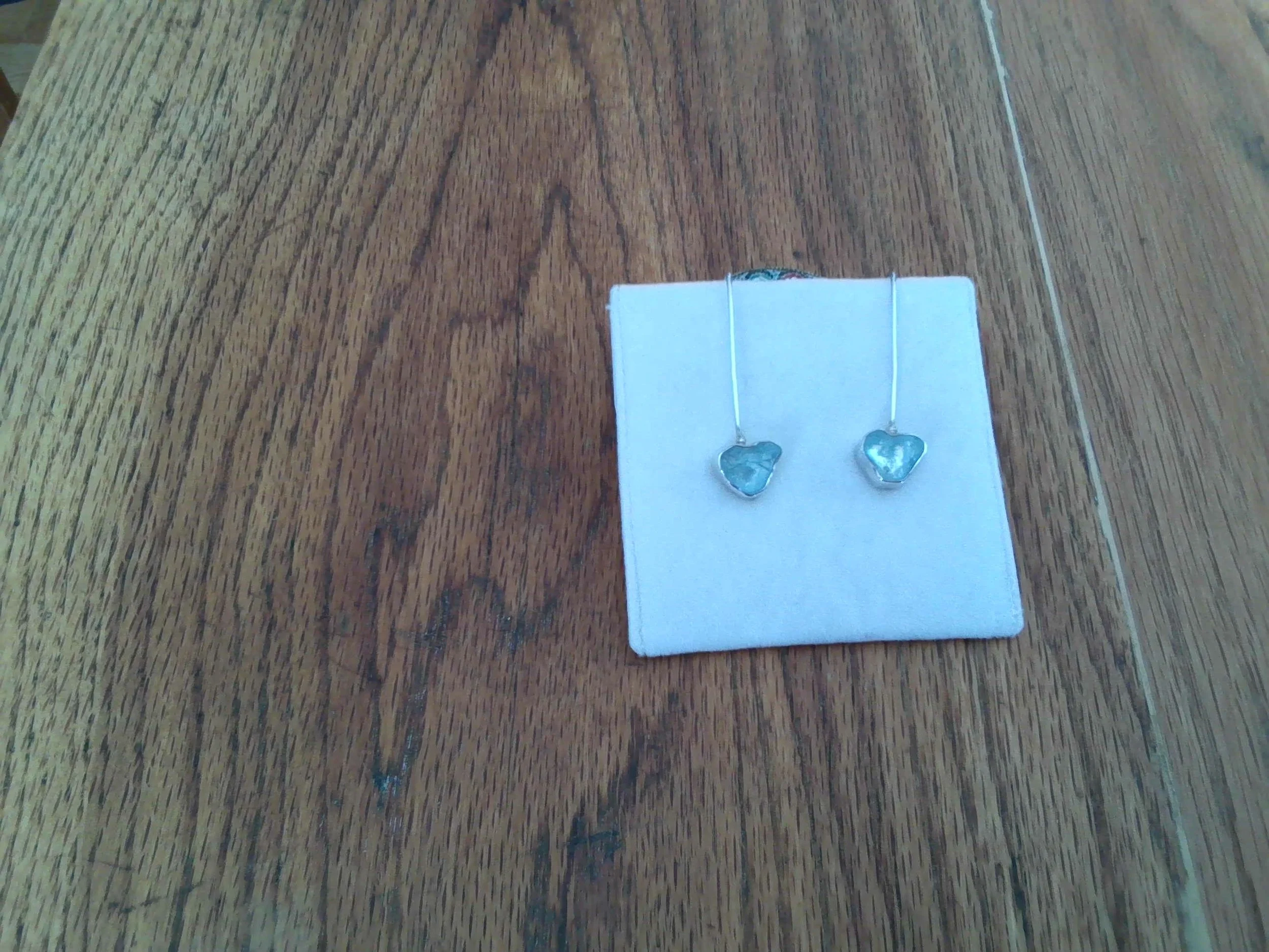 Contemporary Earrings with Blue Topaz