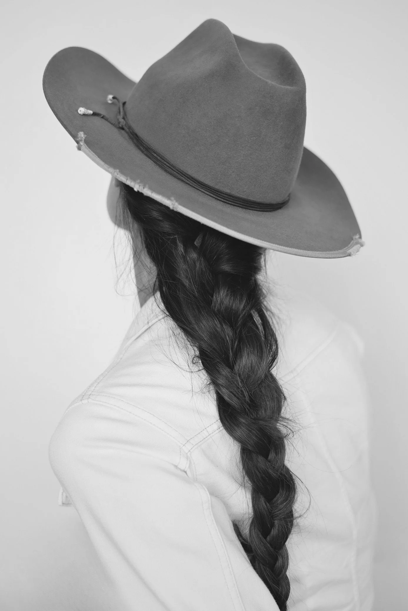 Side profile of a wide-brim hat from The Halo Lab Drop One collection