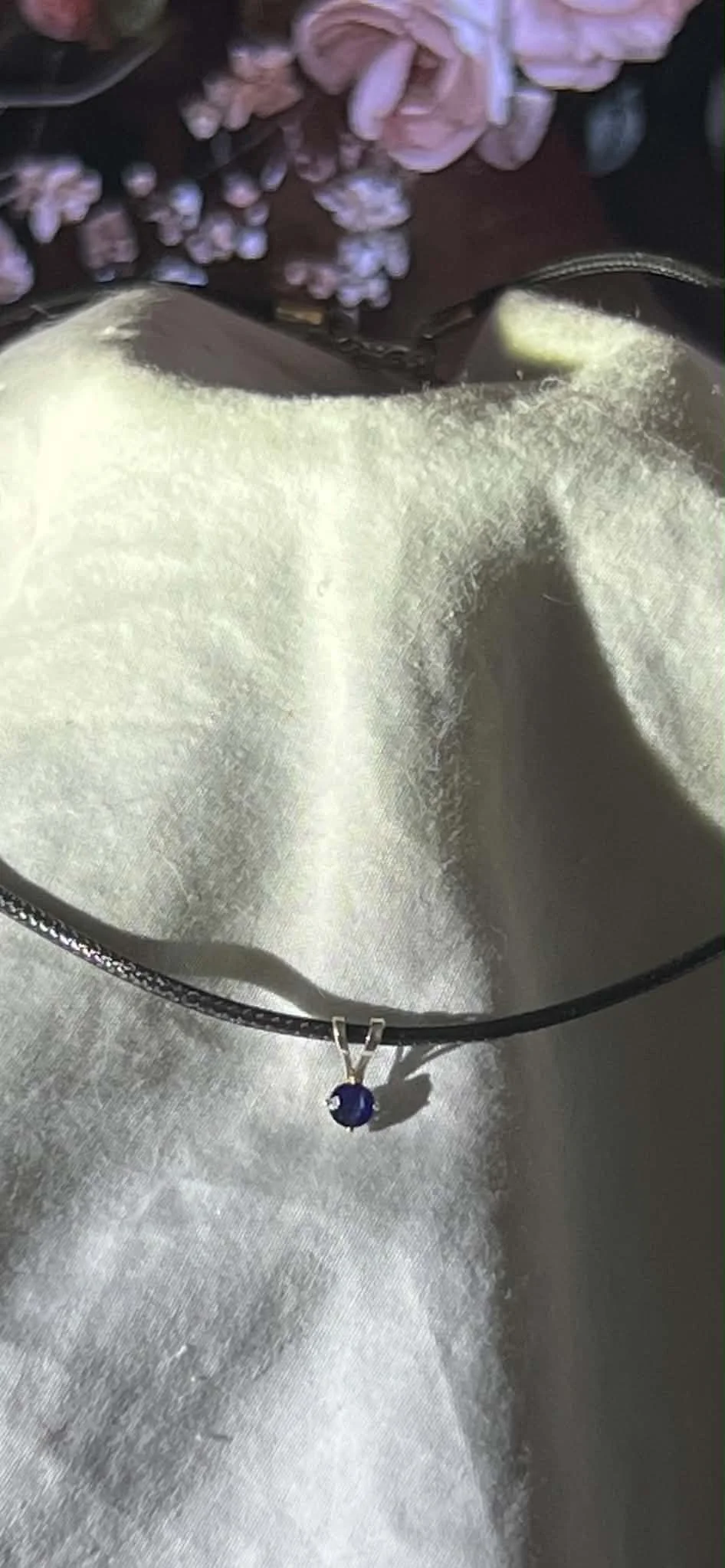 Sterling Silver Deep Blue Saphire with Braided Nylon Rope 4.jfif