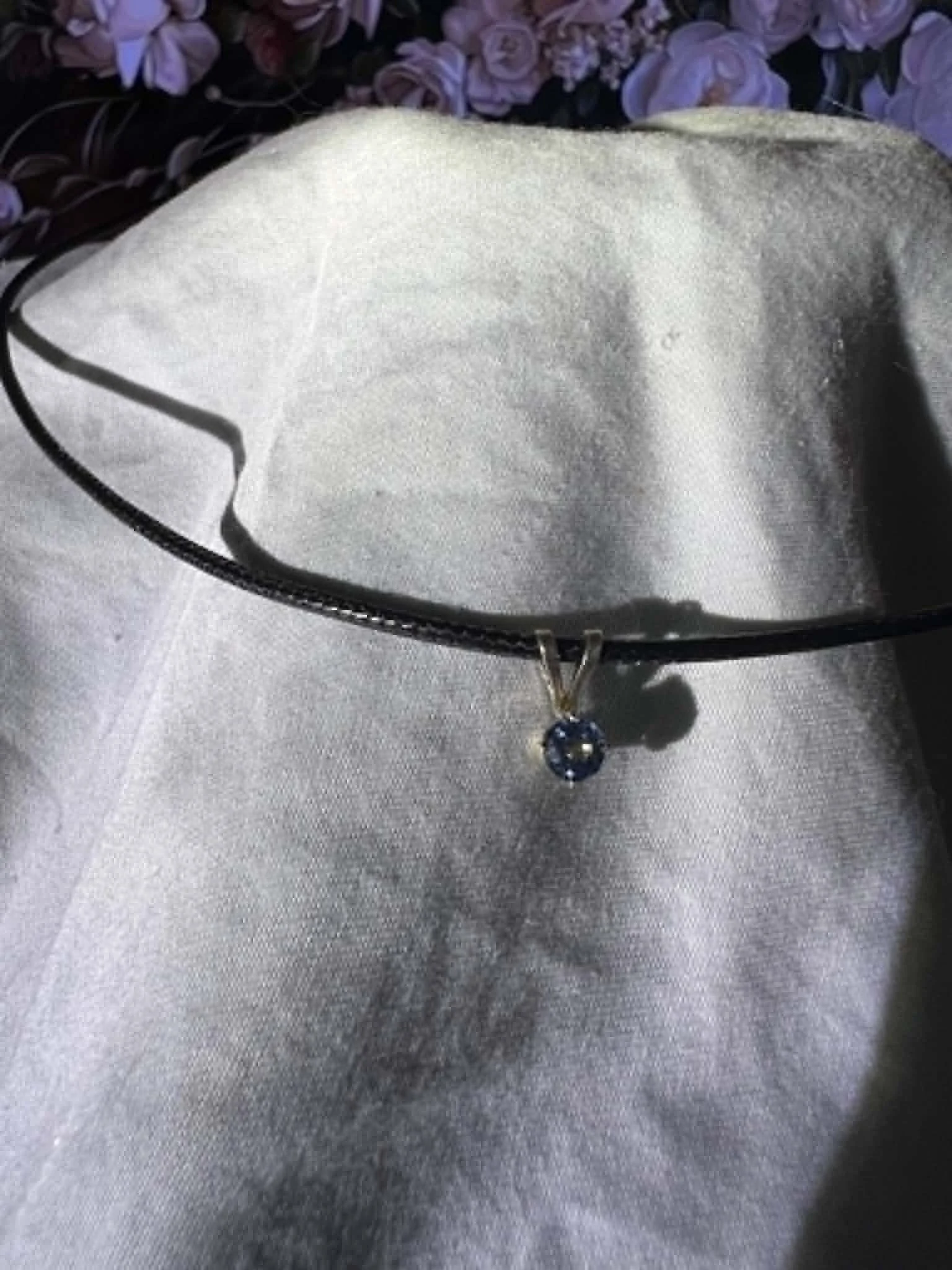 Sterling Silver Medium Blue Saphire with Braided Nylon Rope 3.jfif