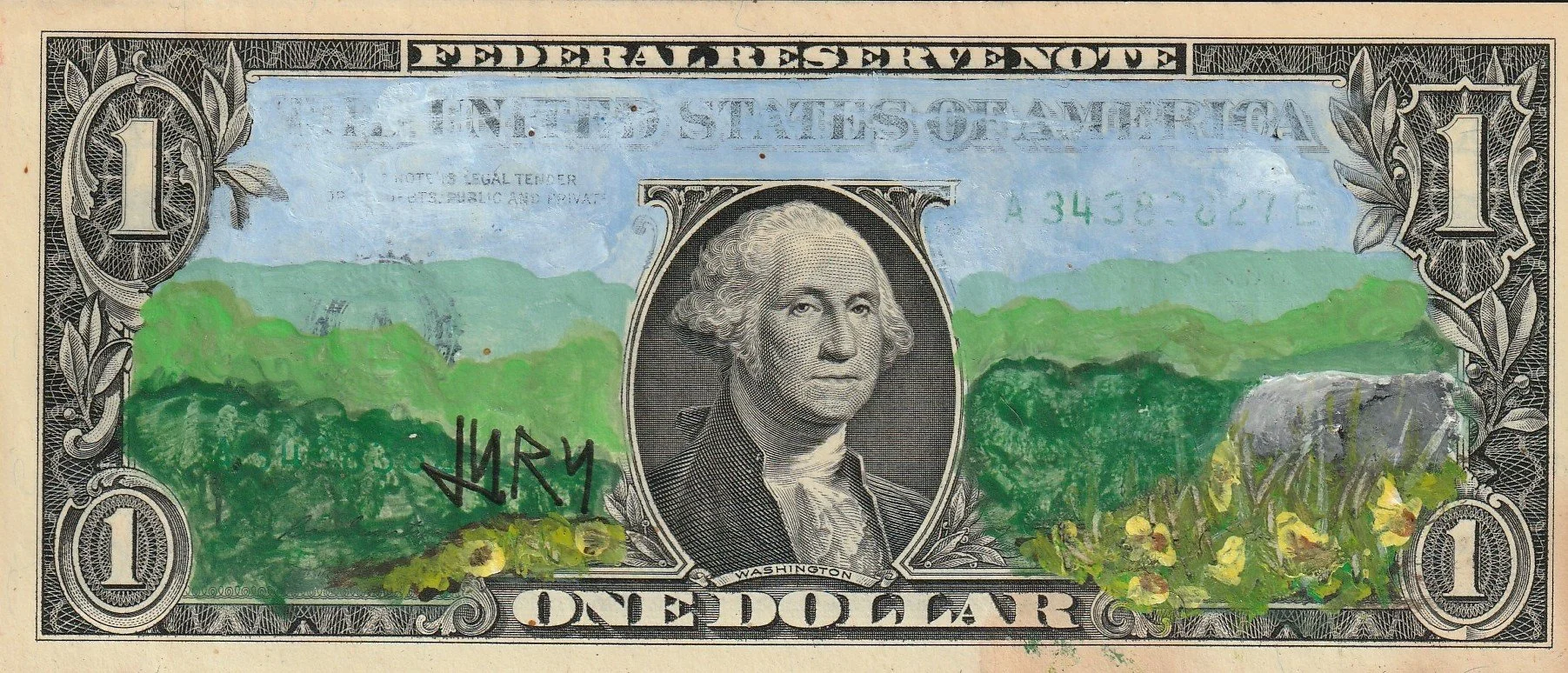 Full Landscape on Dollar by Jury The Clown