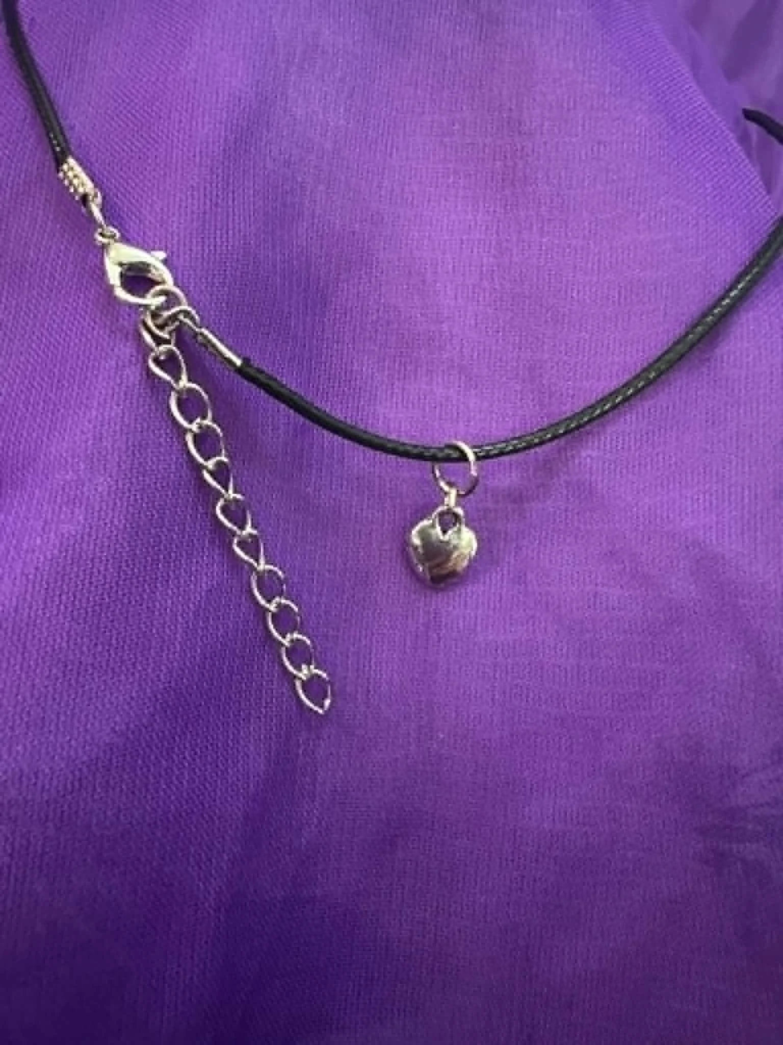 Sterling Silver Heart Pendant with a braided nylon rope 1.jfif