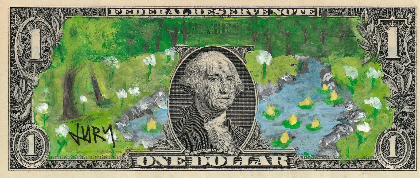 Full Landscape with Trees and Stream Dollar Art