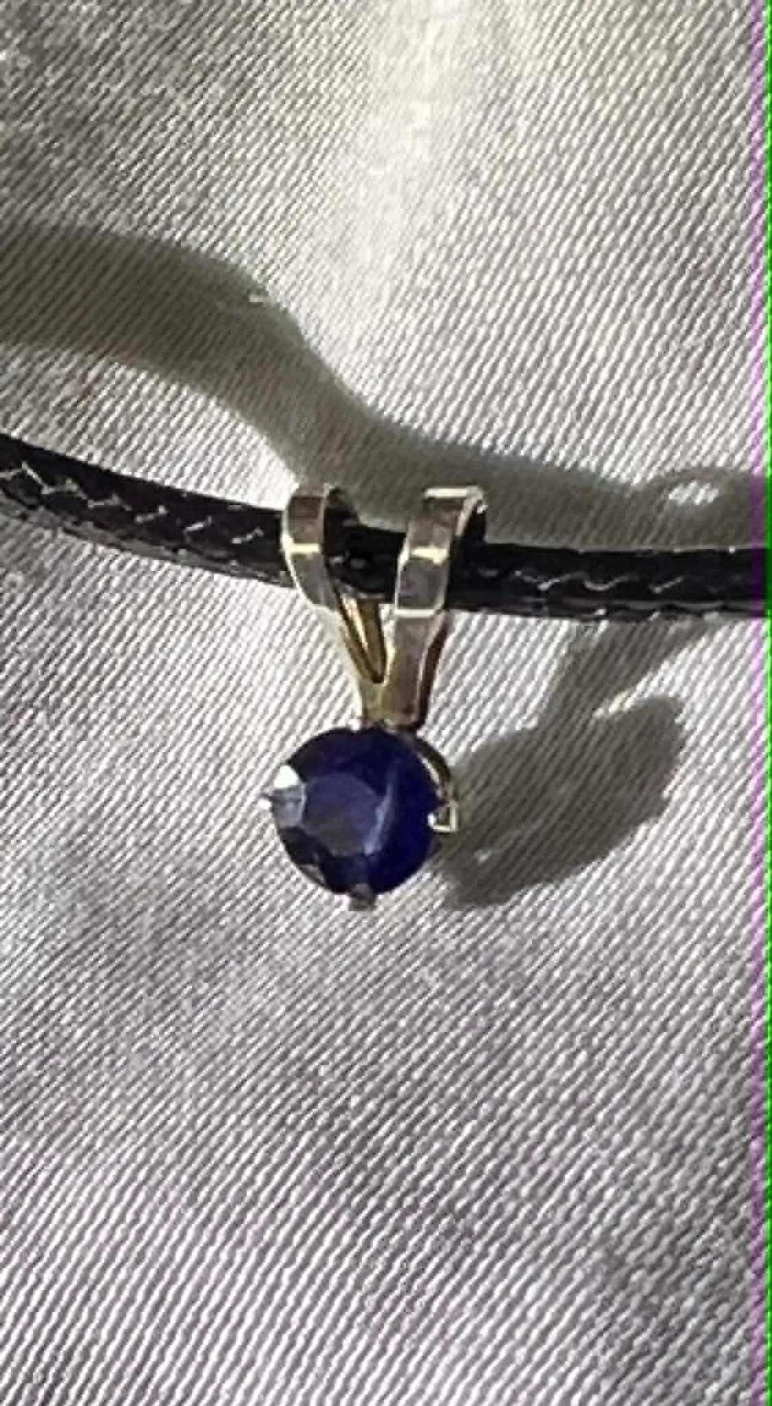 Sapphire and Sterling Silver Statement Pendant