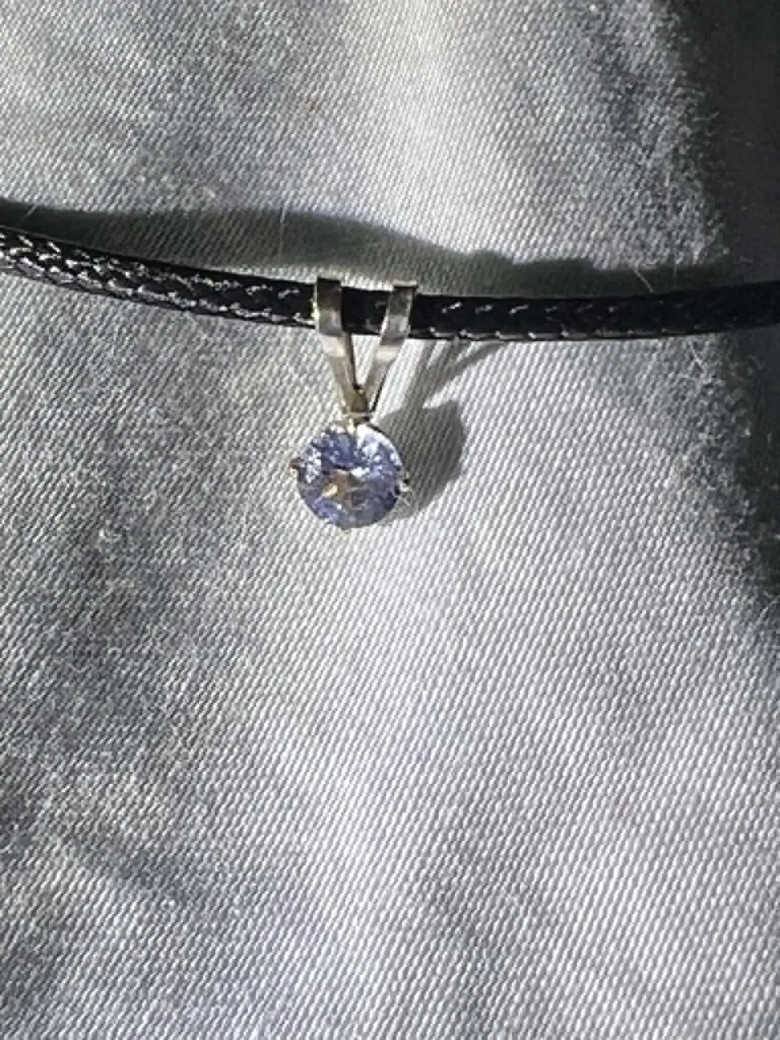 Sterling Silver Light Blue Saphire with Braided Nylon Rope 3.jfif