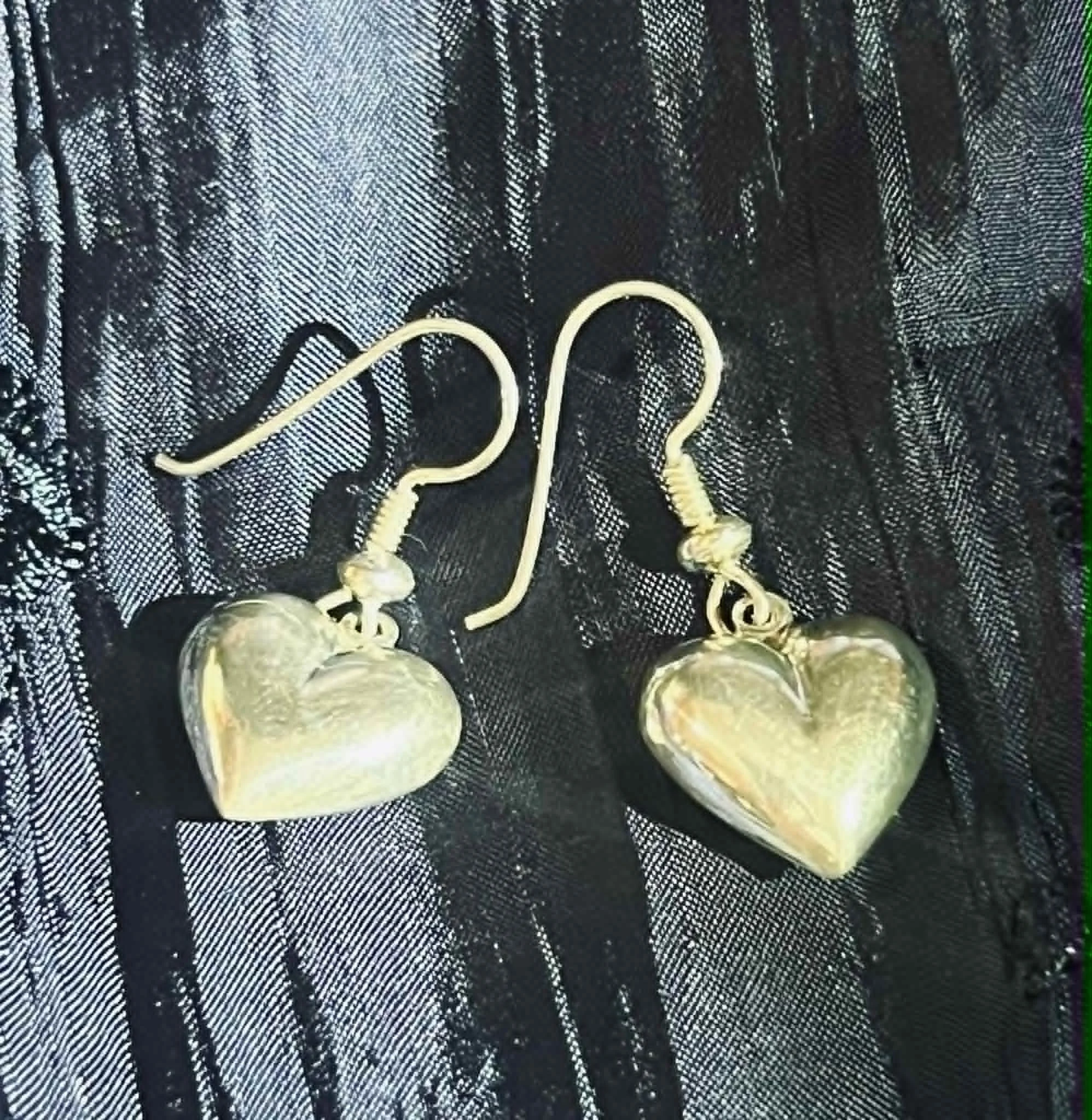 Sterling Silver Puffy Dangle Earrings 2.jfif