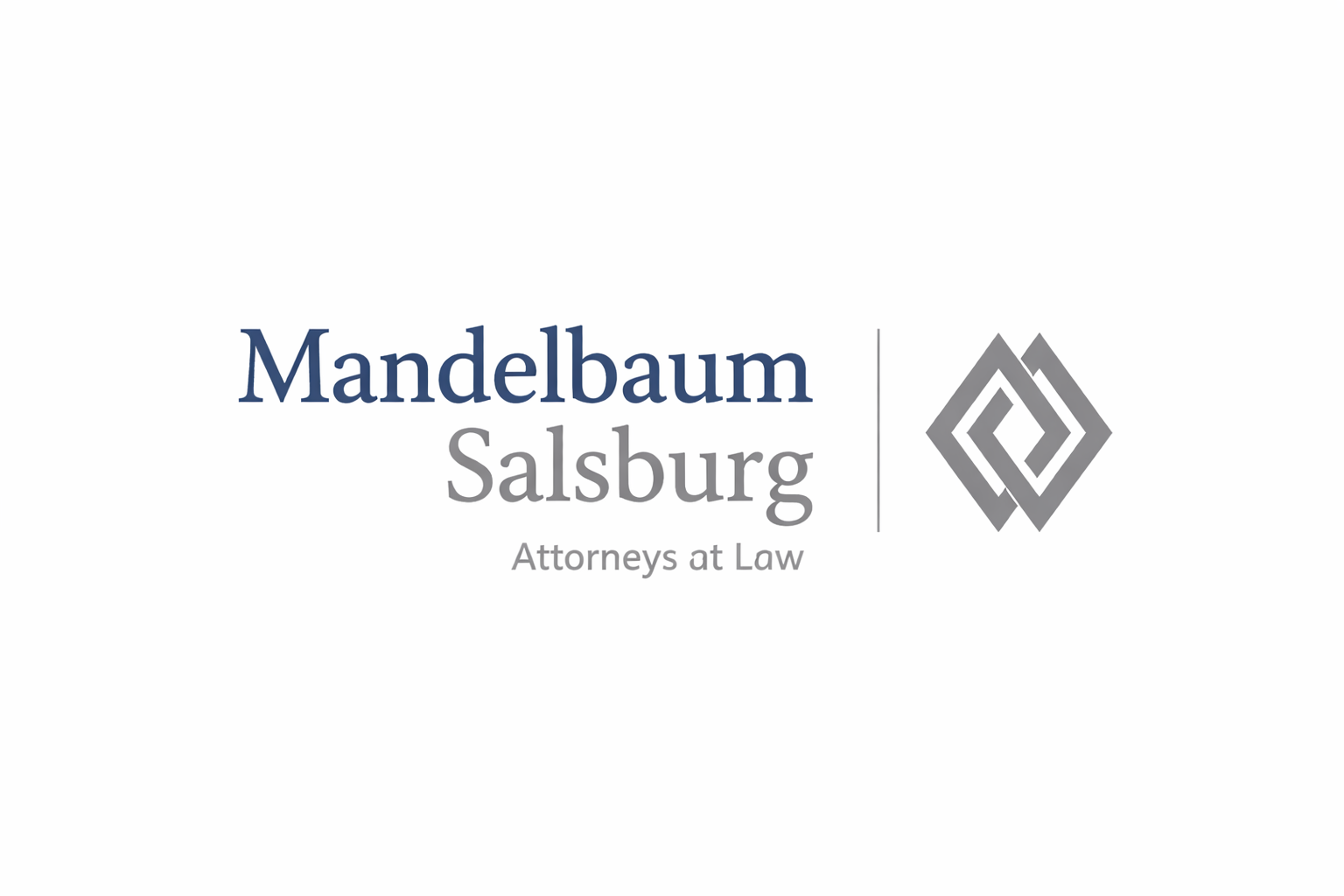 Logo of Mandelbaum Salzburg Attorneys at Law featuring the firm name and a geometric emblem.