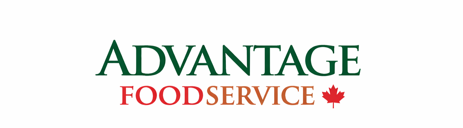 Logo with the words "ADVANTAGE FOOD SERVICE" and a red maple leaf.