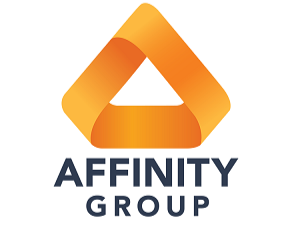 Affinity Group logo with an orange geometric shape above the company name