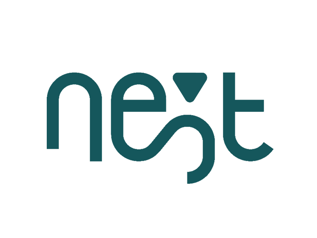 Het logo van Nest, bestaande uit de woorden 'nest' op een zwarte achtergrond, met de letters in een moderne stijl.